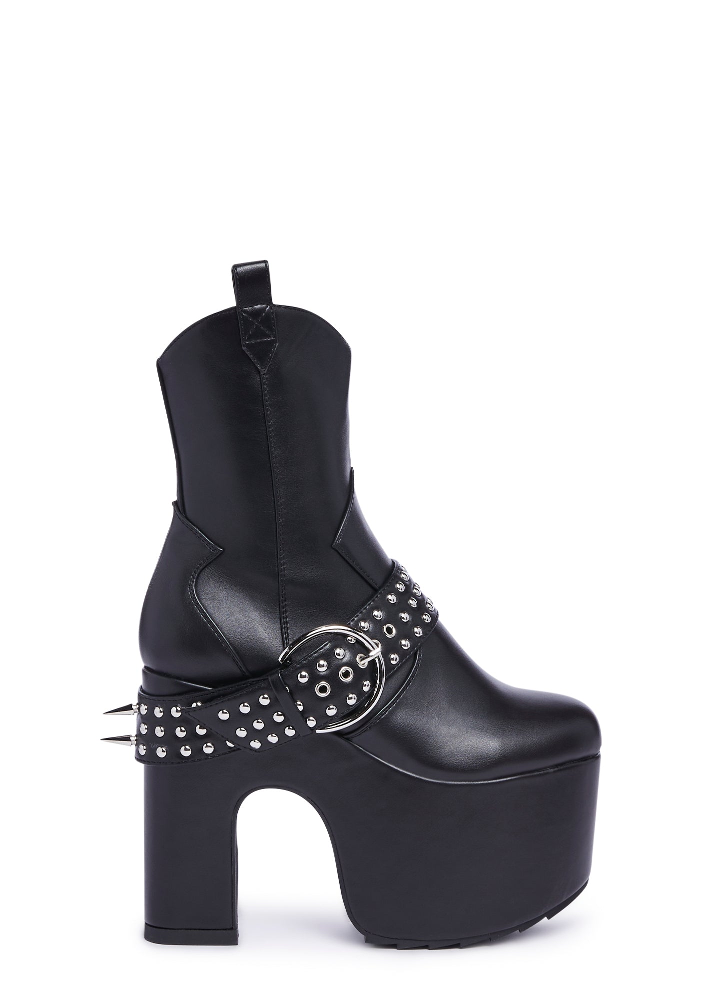 Lamoda Platform Stud Cowboy Boots Black Dolls Kill