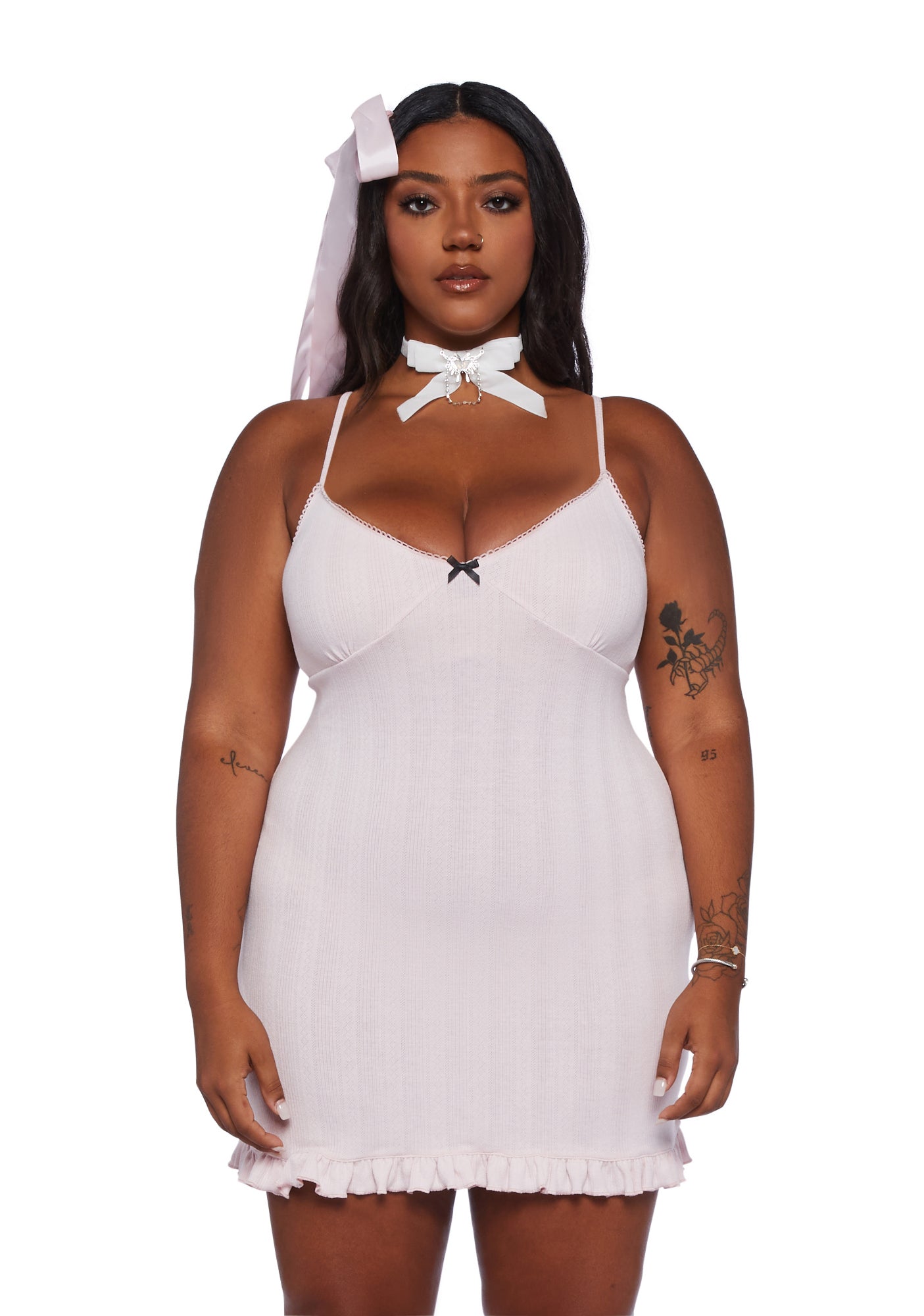Plus size pink outlet tank dress
