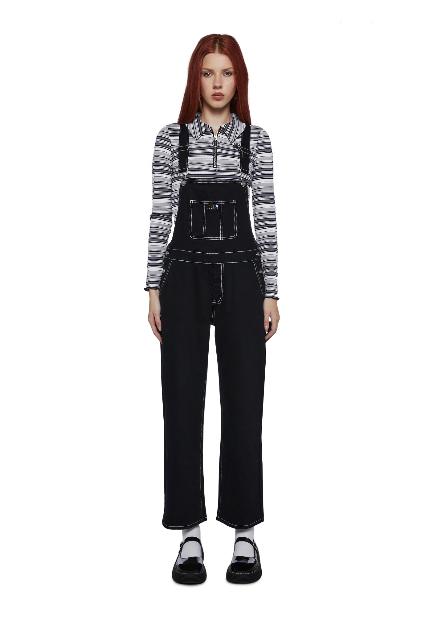 Delia's by Dolls Kill Twill Overalls Black