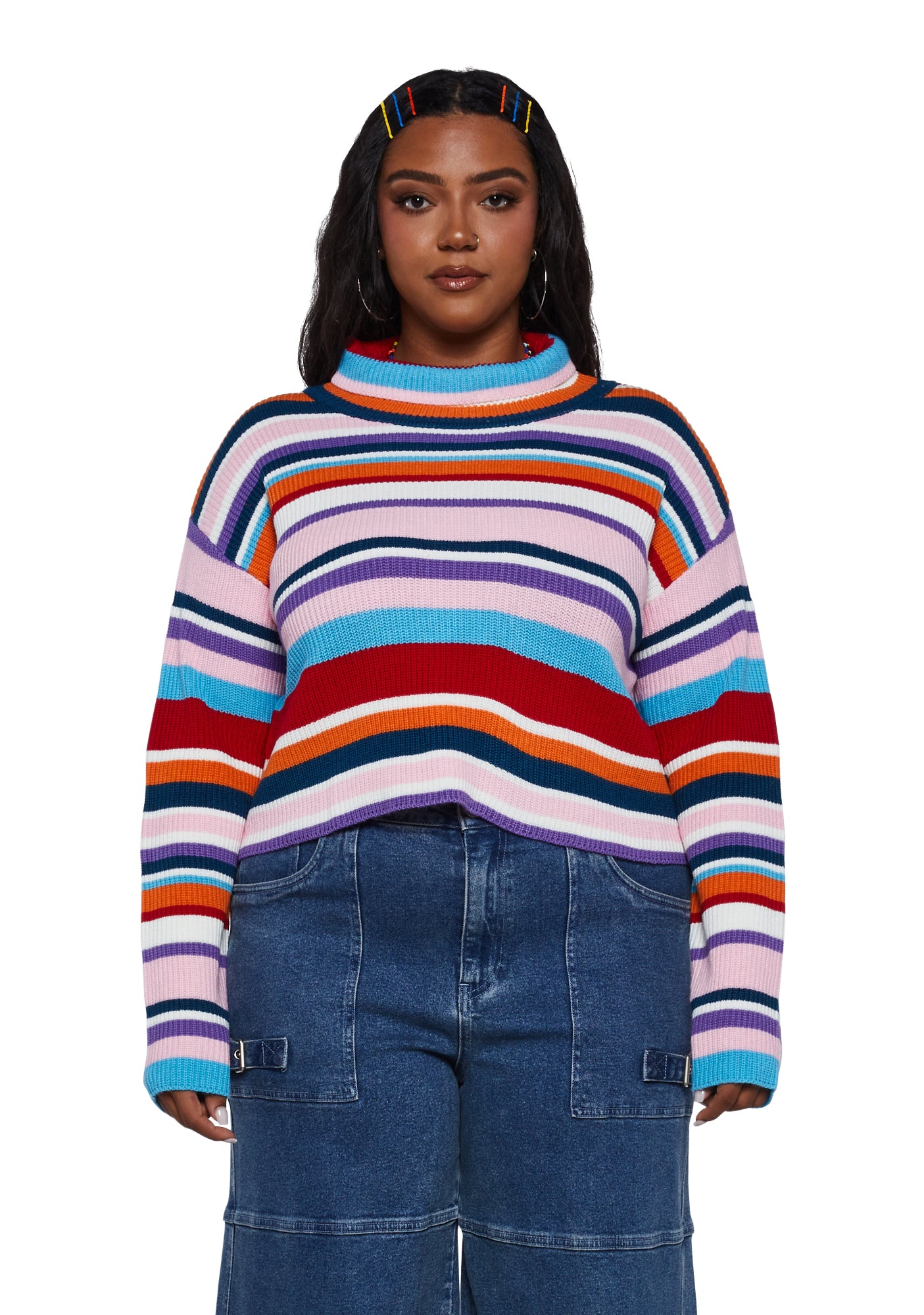Plus Cool Breeze Turtleneck Sweater 1X
