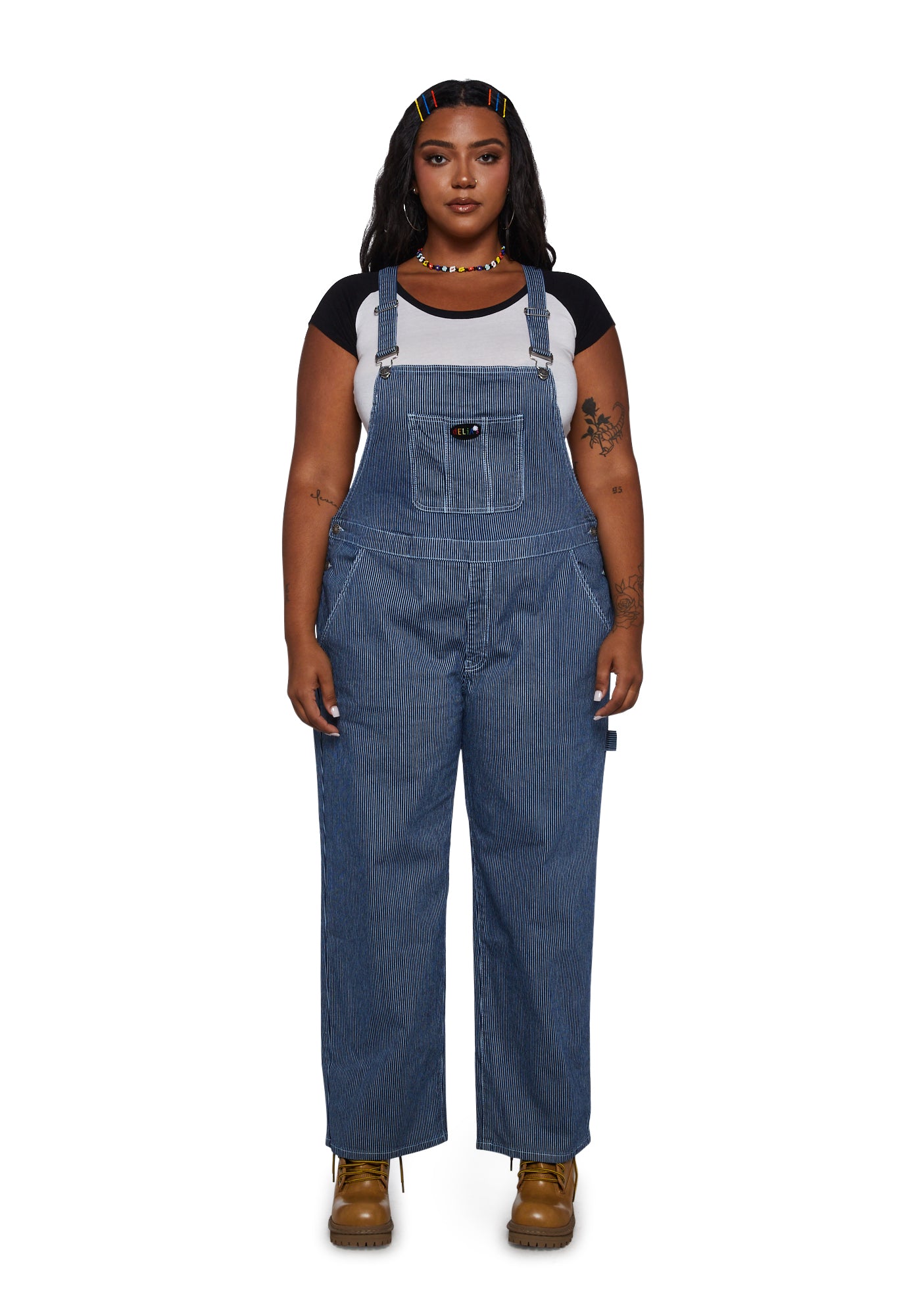 Plus size blue jean overalls hot sale