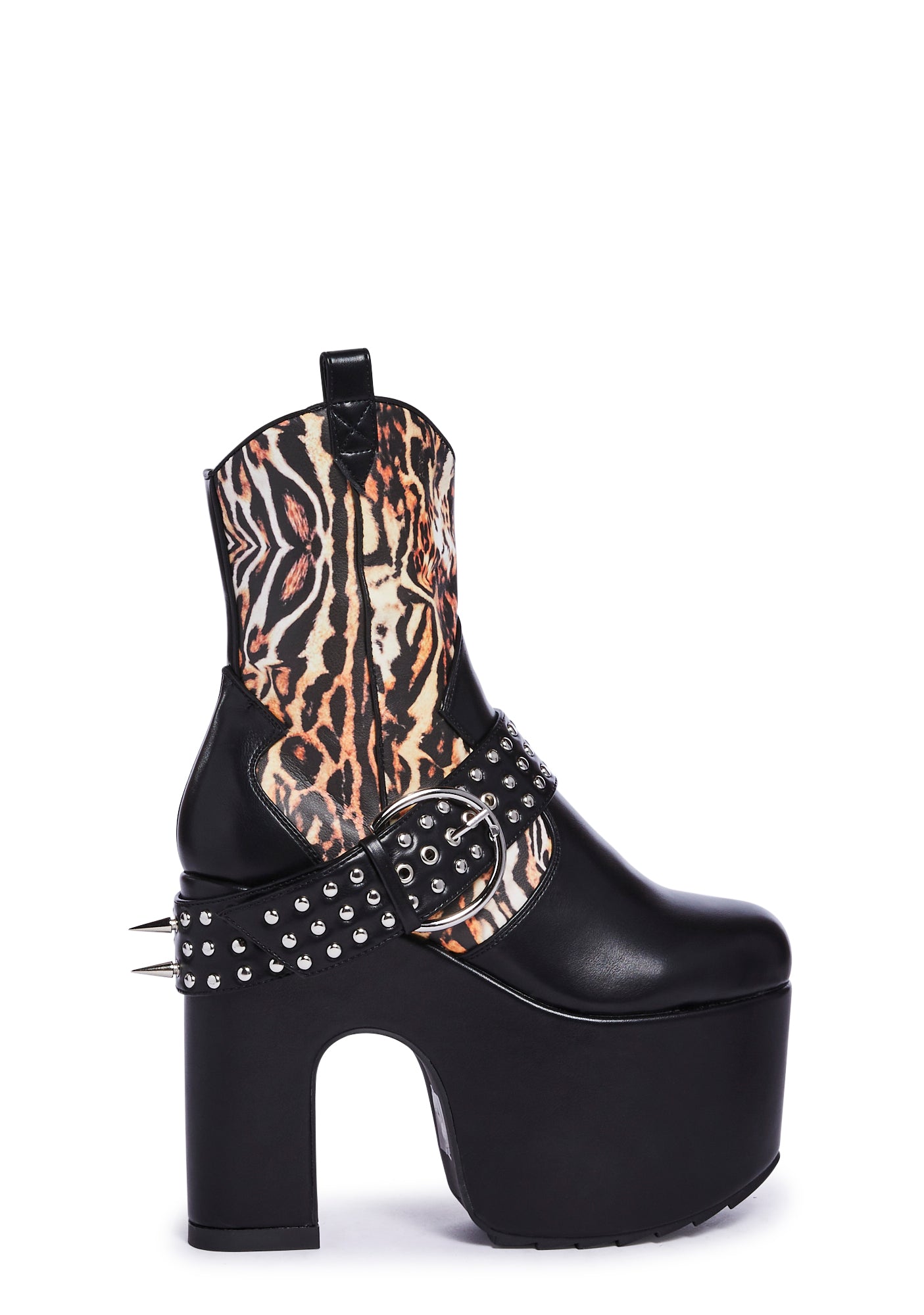 Animal print platform boots sales