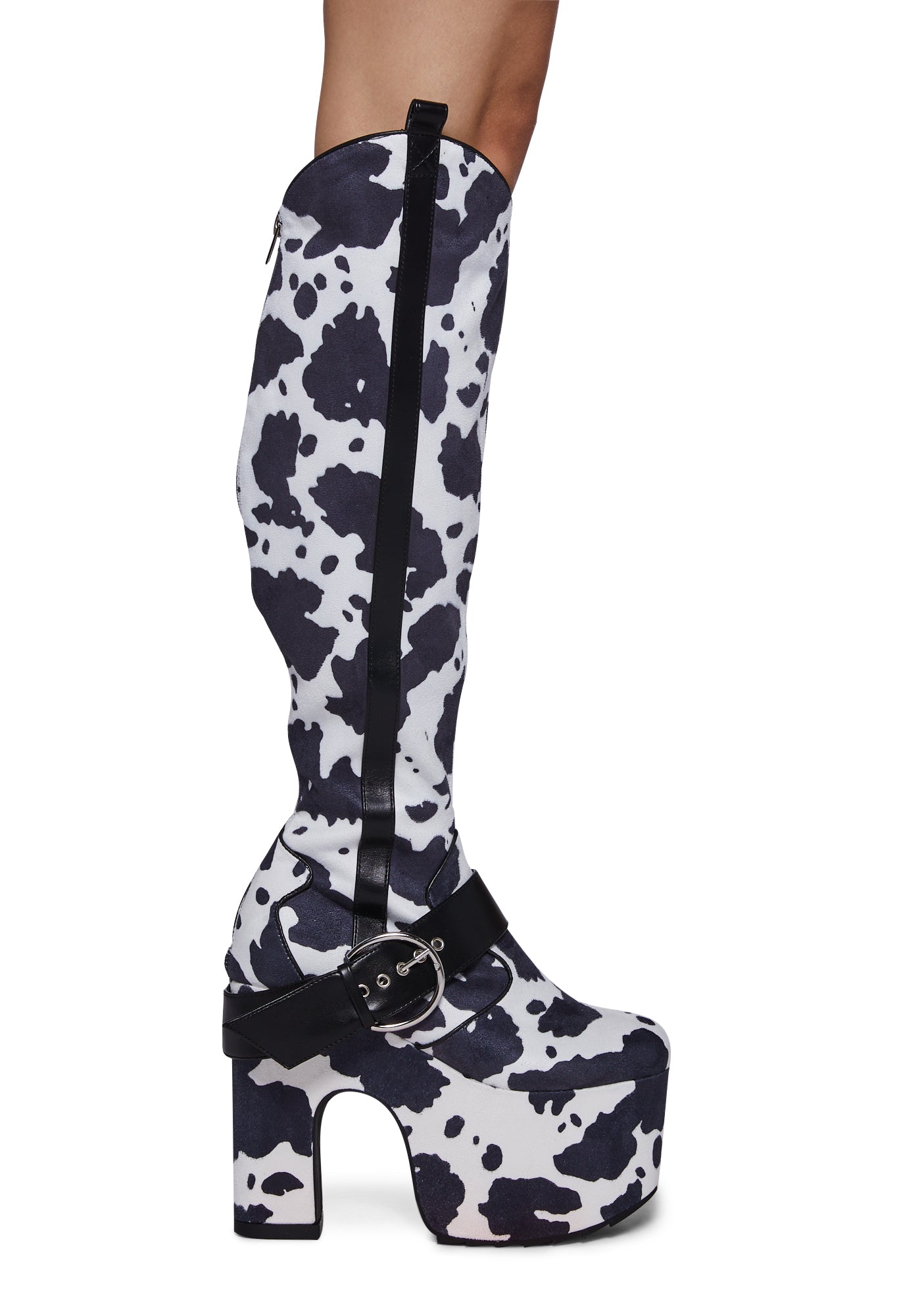 Rhinestone Cowboy Chunky Platform Knee High Boots US 6 Lamoda
