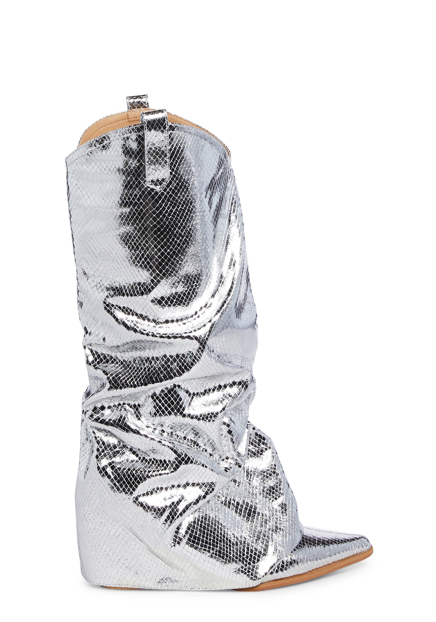 Silver wedge booties deals