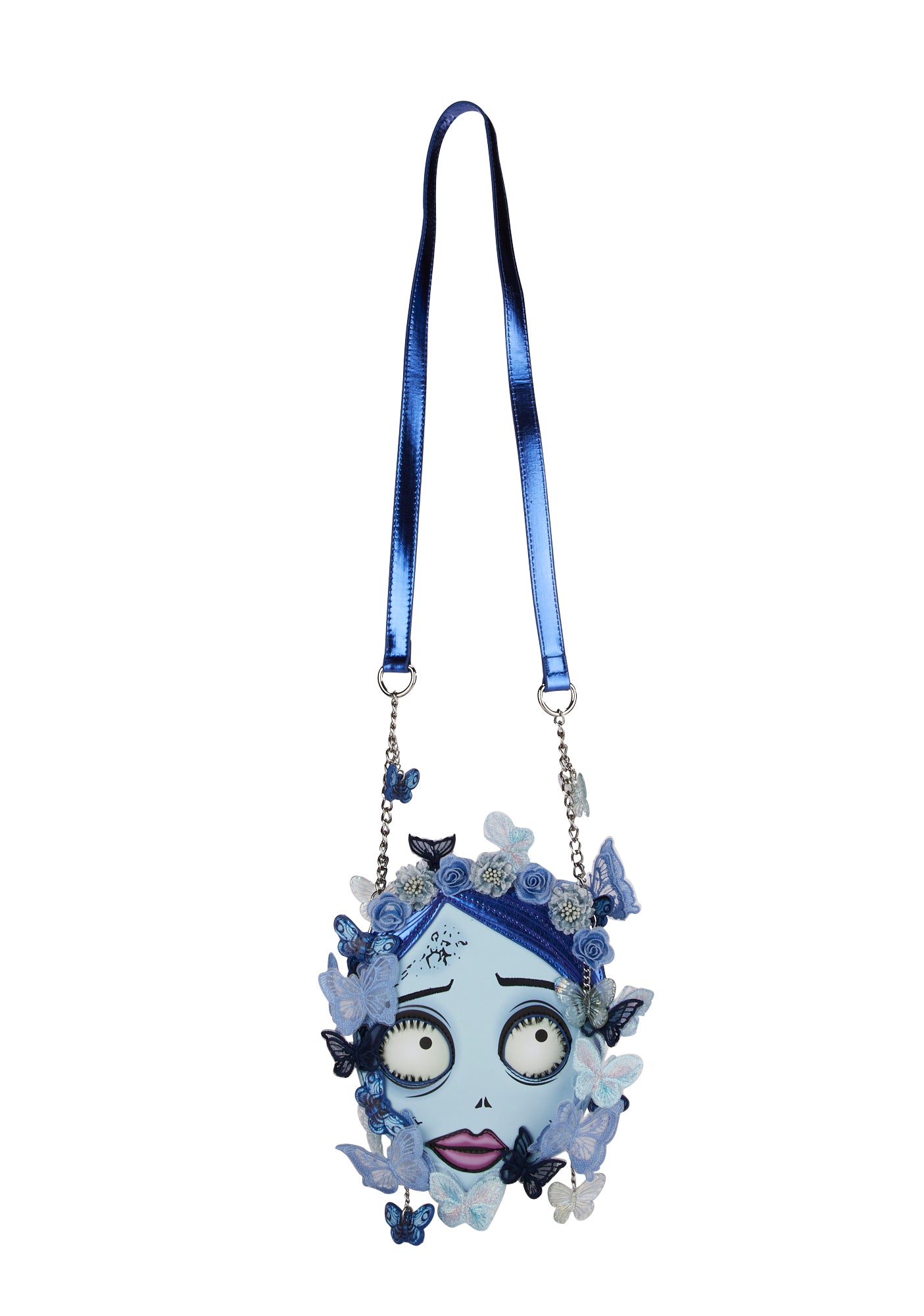 Dolls Kill x Corpse Bride Emily Butterfly Crossbody Bag Blue