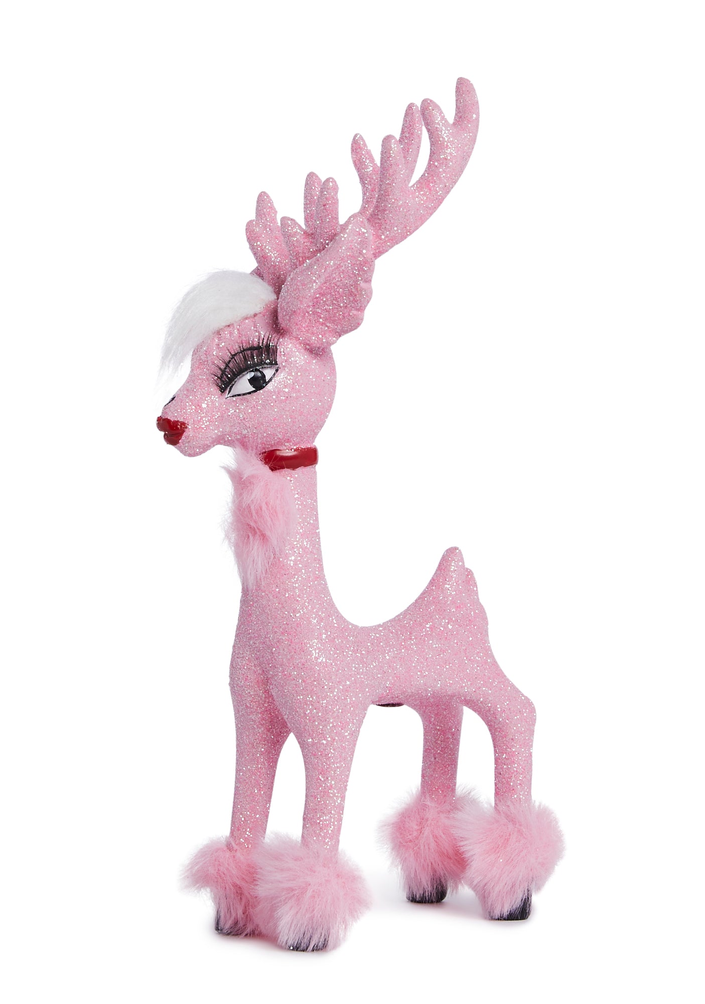 Dolls Home Reindeer Resin Figurine Holiday - Pink – Dolls Kill