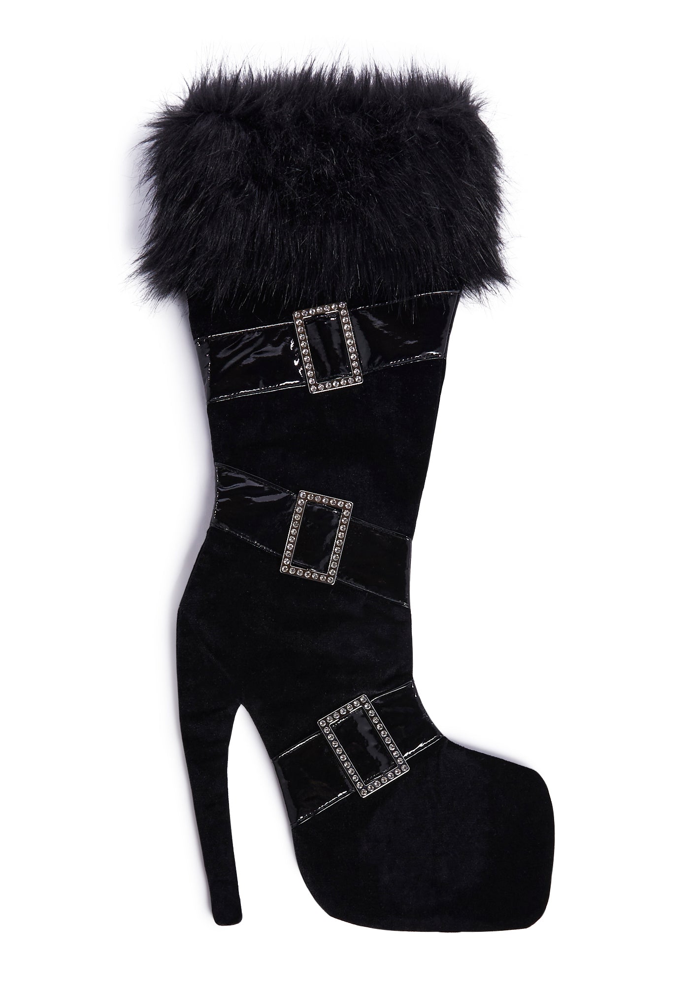 Dolls Home Heel Stocking - Black