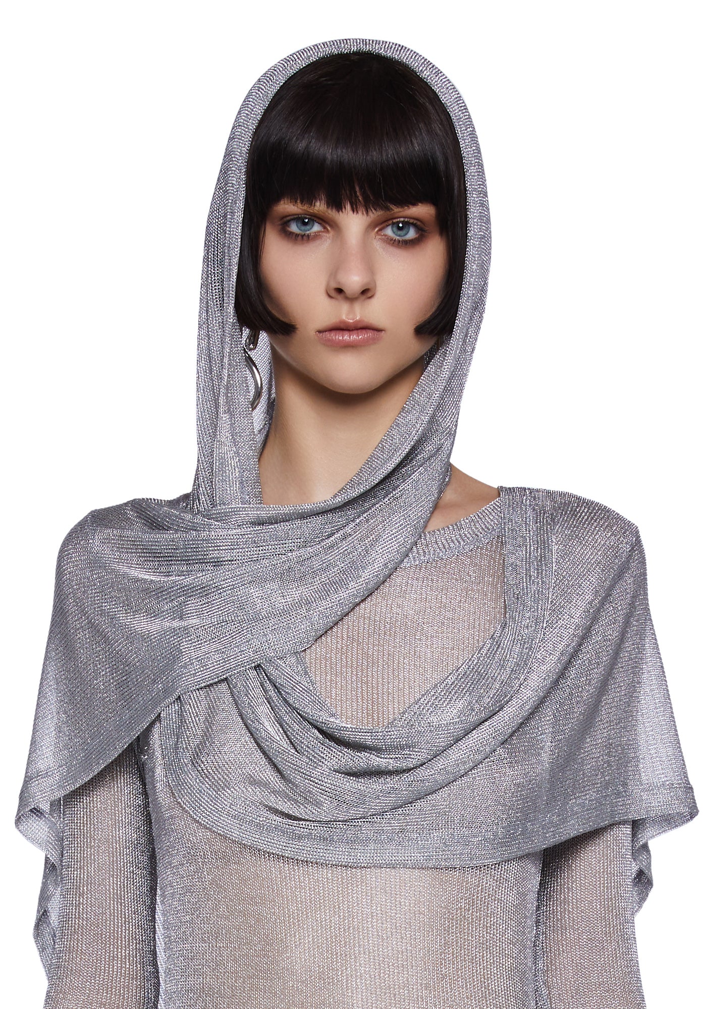 Metallic shop wrap scarf