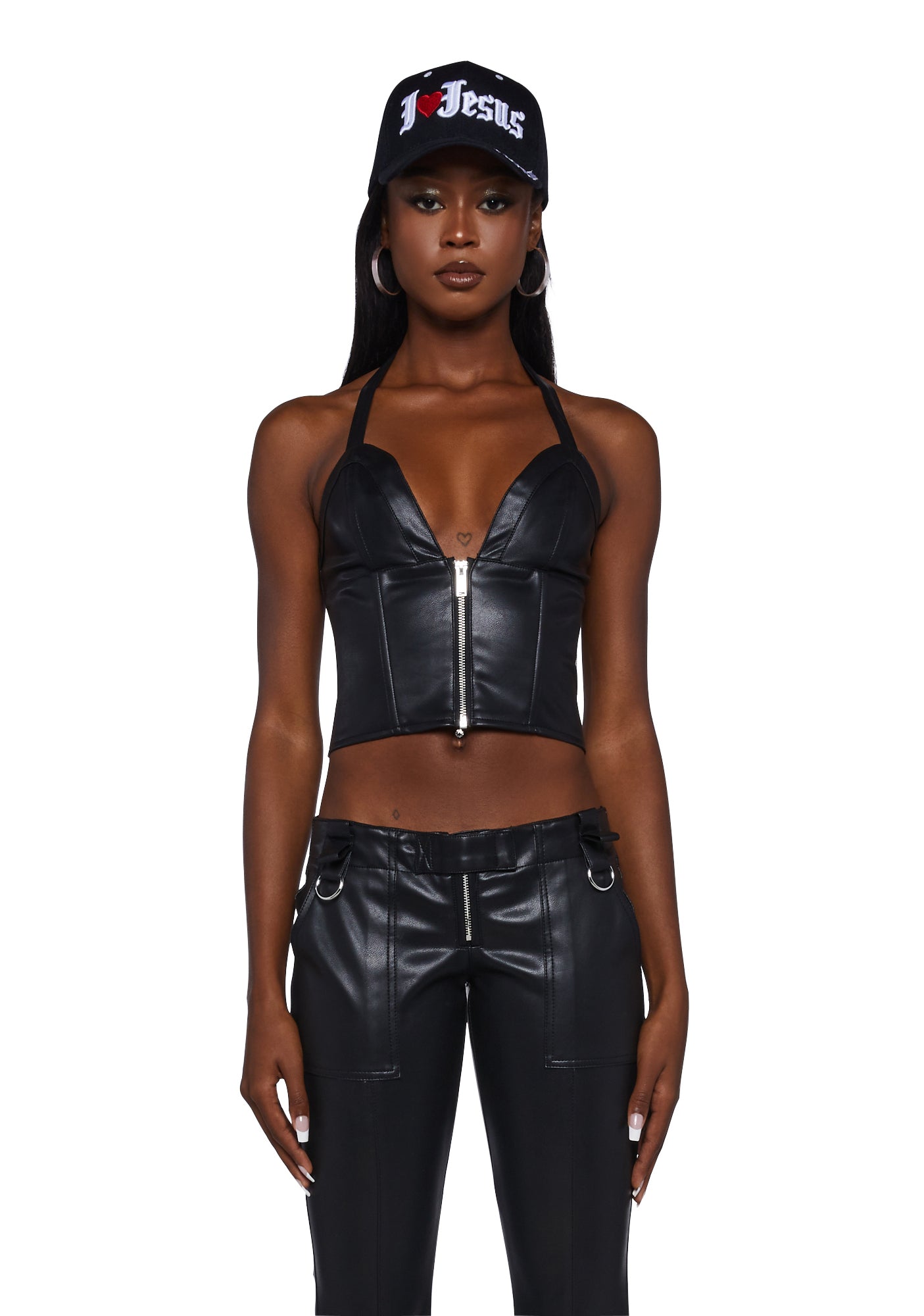 Zip up halter best sale top