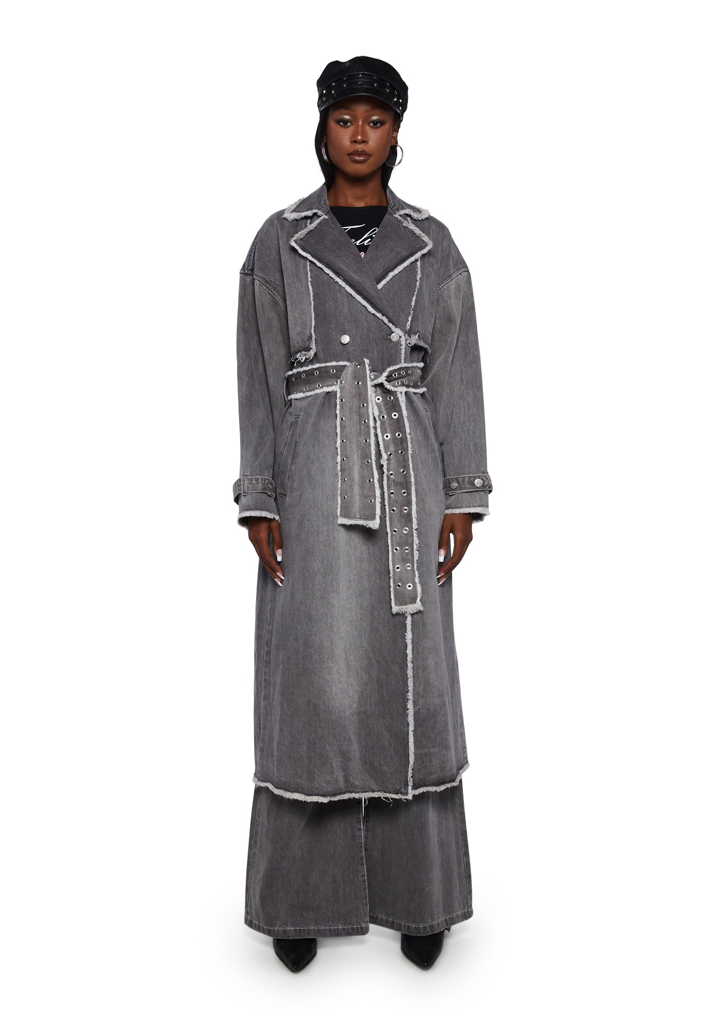 CLORE Cross over Trench クロレ ATHLETA Midtown Rain Trench Coat Hooded | Dark Gray