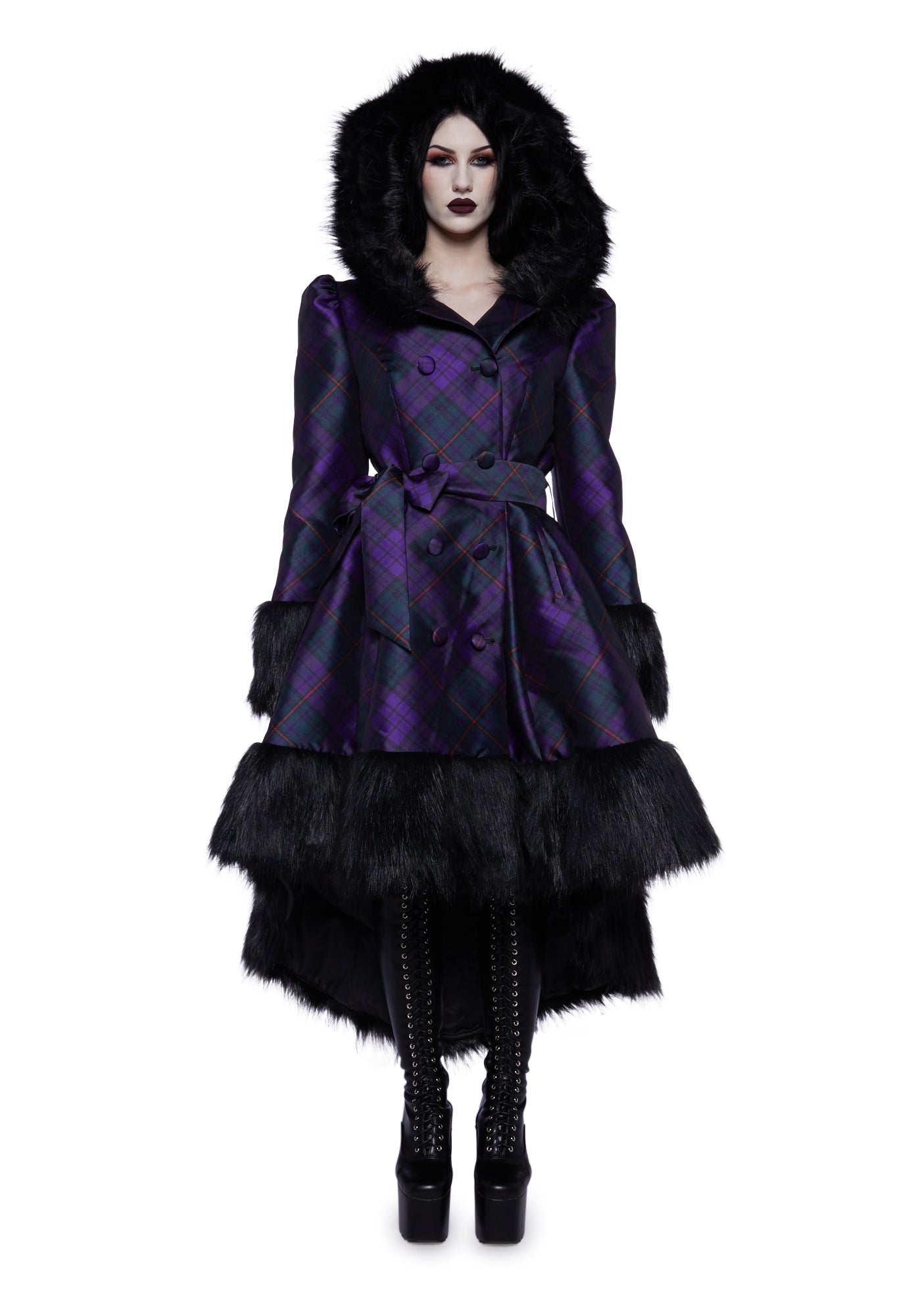Dolls Kill x Emily The Strange Shaggy Faux Fur Cat Ear