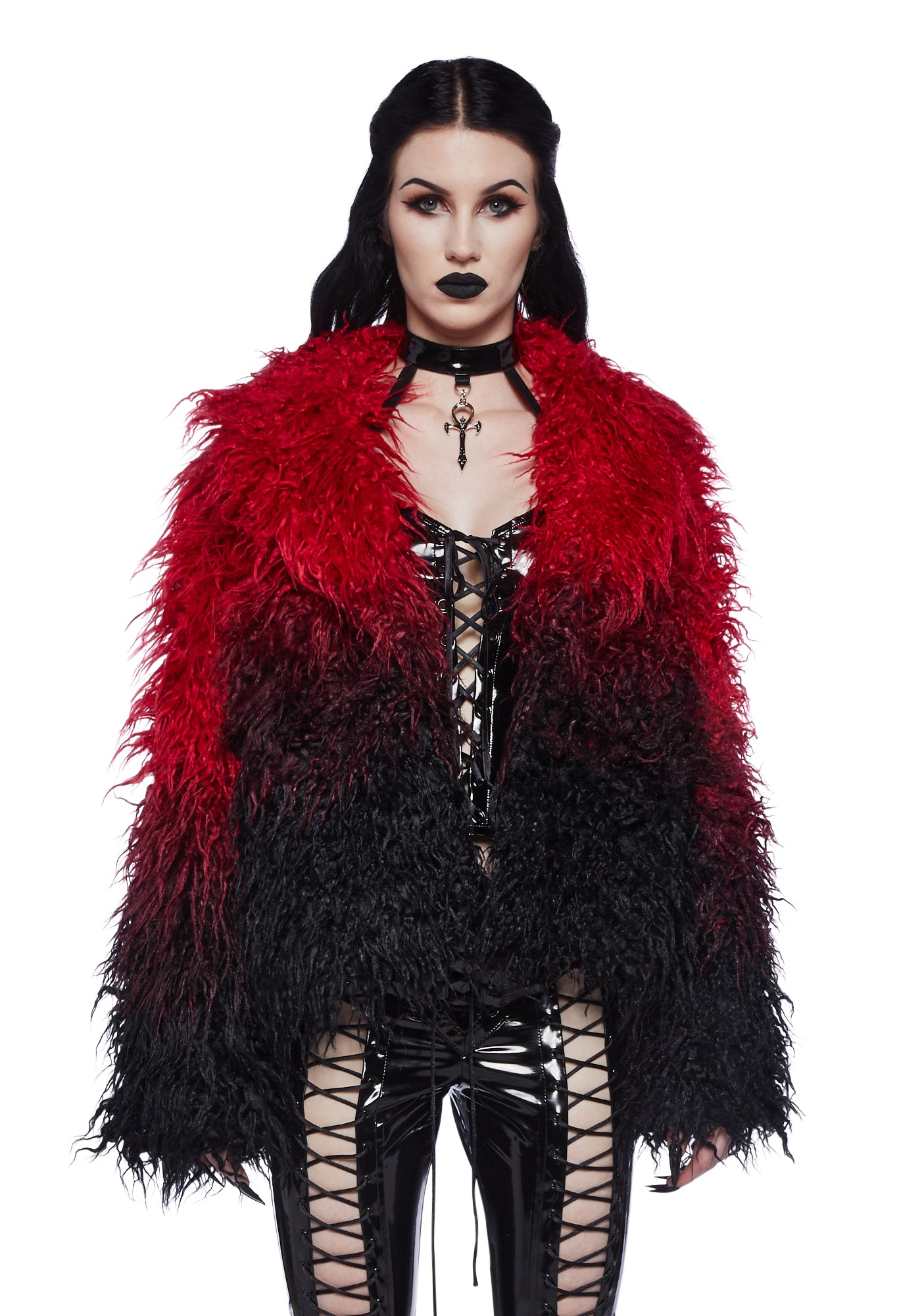 Widow I d Die Again Ombre Jacket Red Colorblock Medium