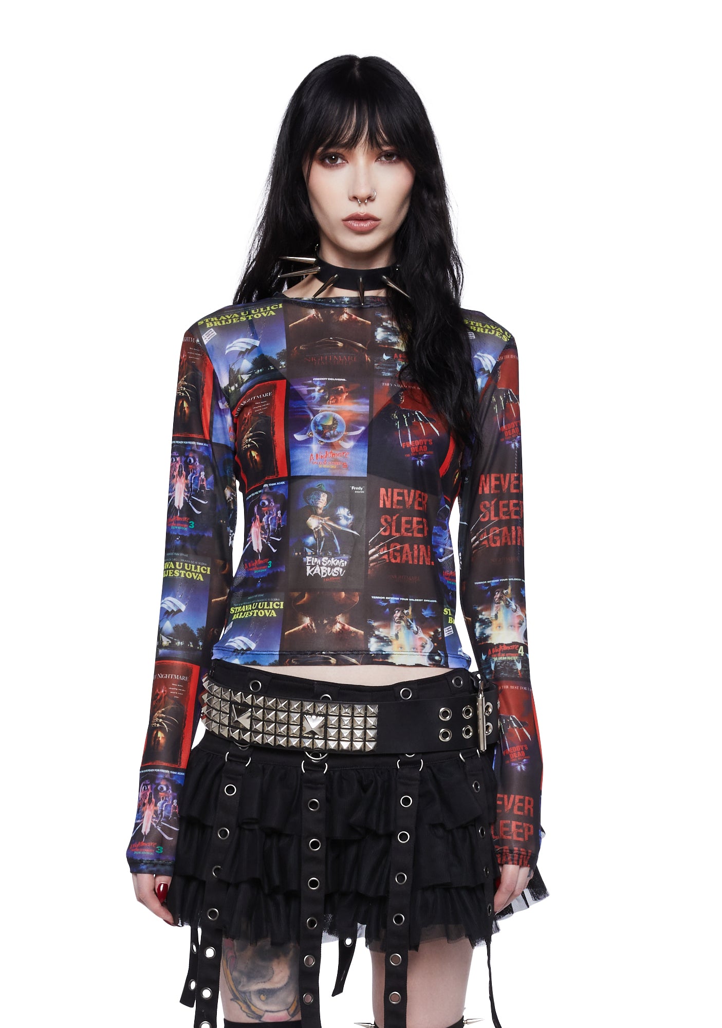 激安通販サイト Dolls Kill x WB Horror Freddy Krueger Nightmare On Elm ワンピース