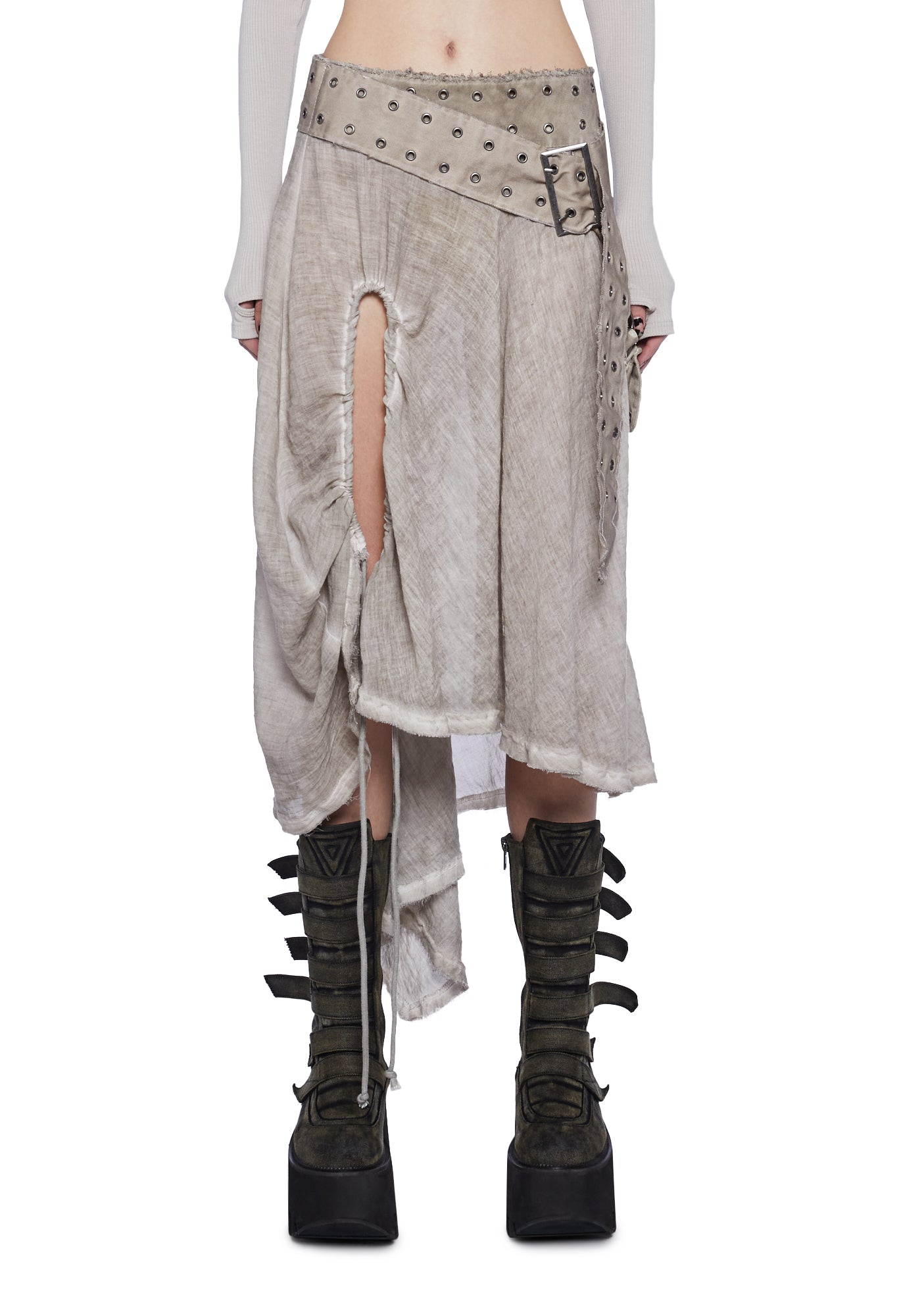 Asymmetrical skirt midi online