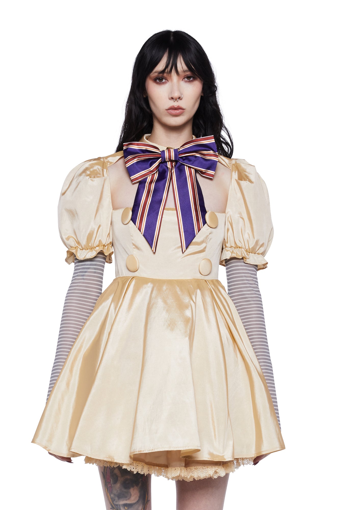 Dolls Kill x M3GAN Cosplay Movie Dress Brown