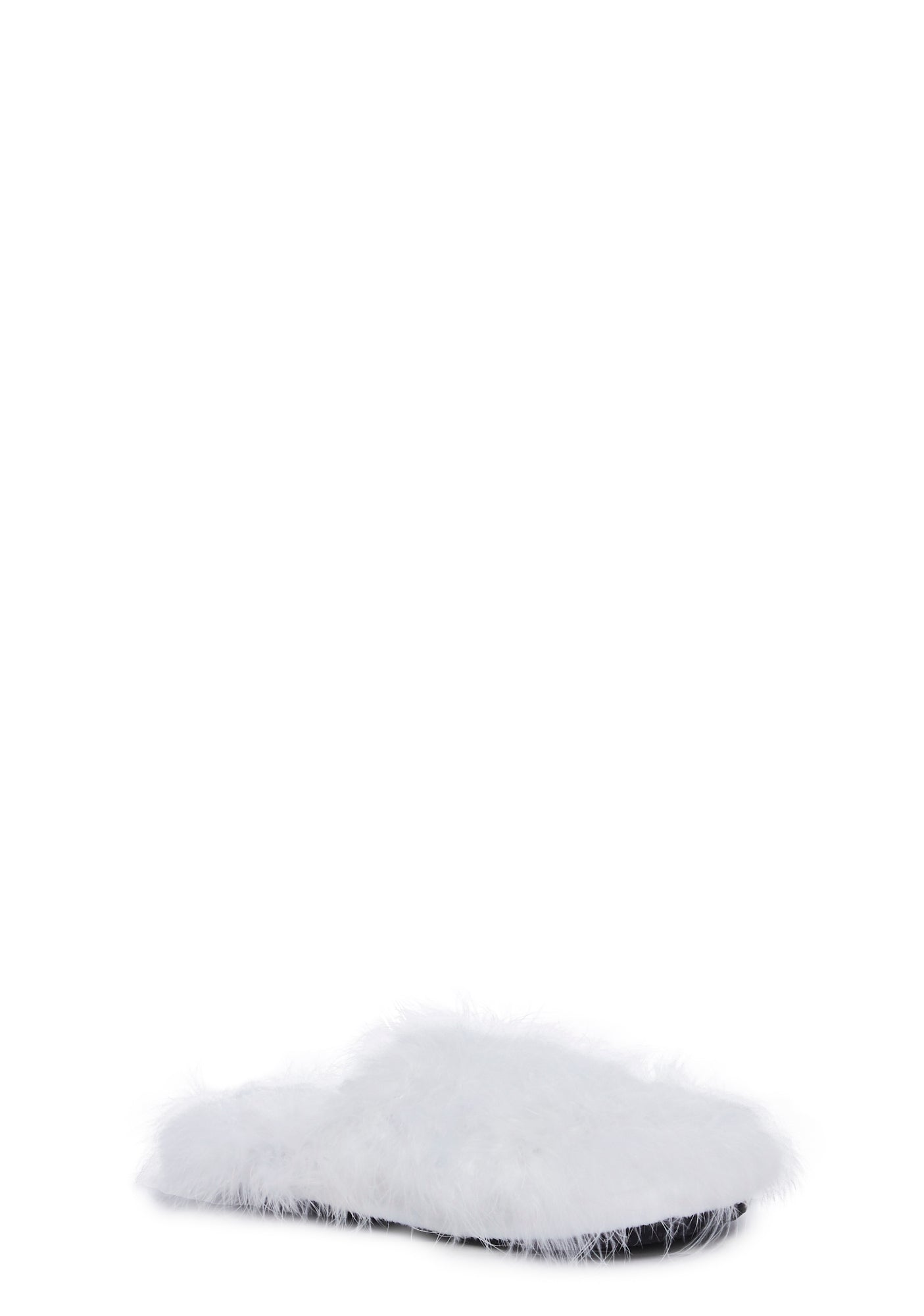 White marabou slippers new arrivals
