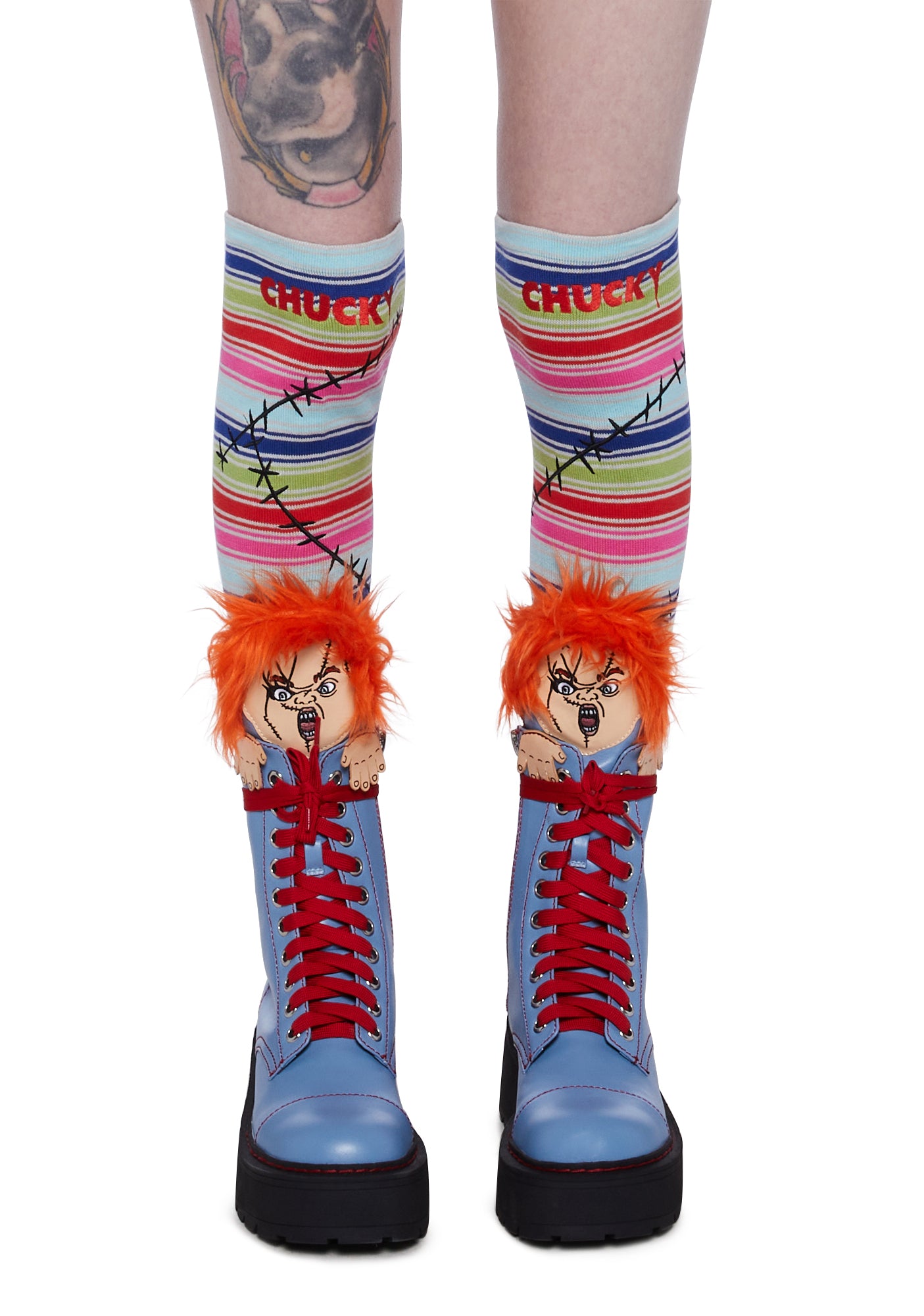 Dolls Kill X Chucky Leg Warmers Multi