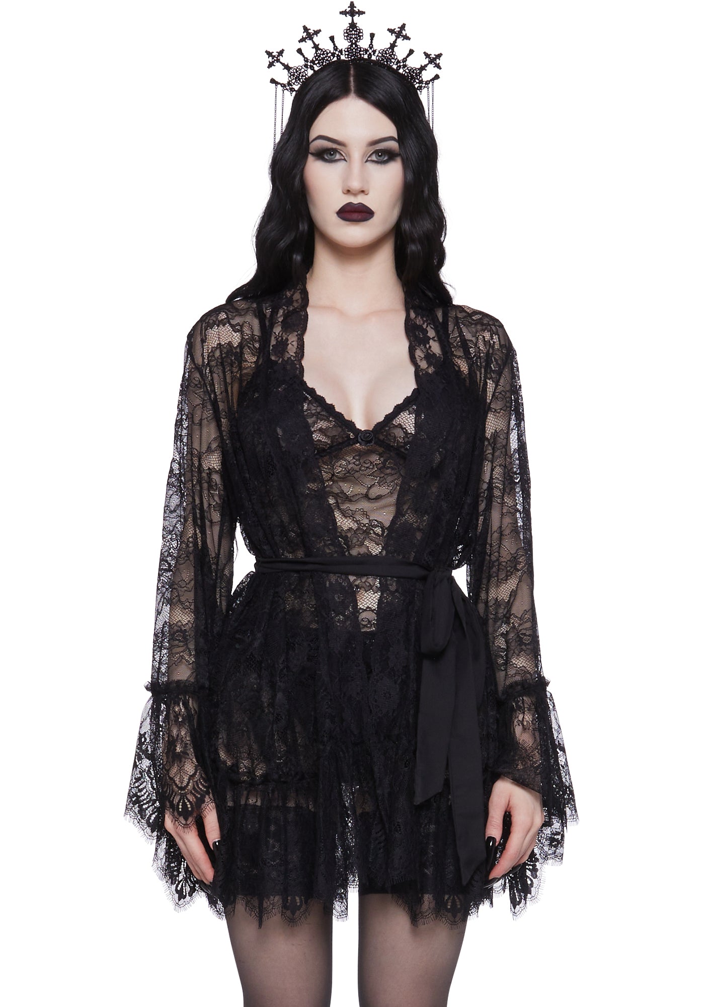 knee length dresses for ladies Noami Eyelash Lace Teddy – Ooh La Lace Lingerie main image 1