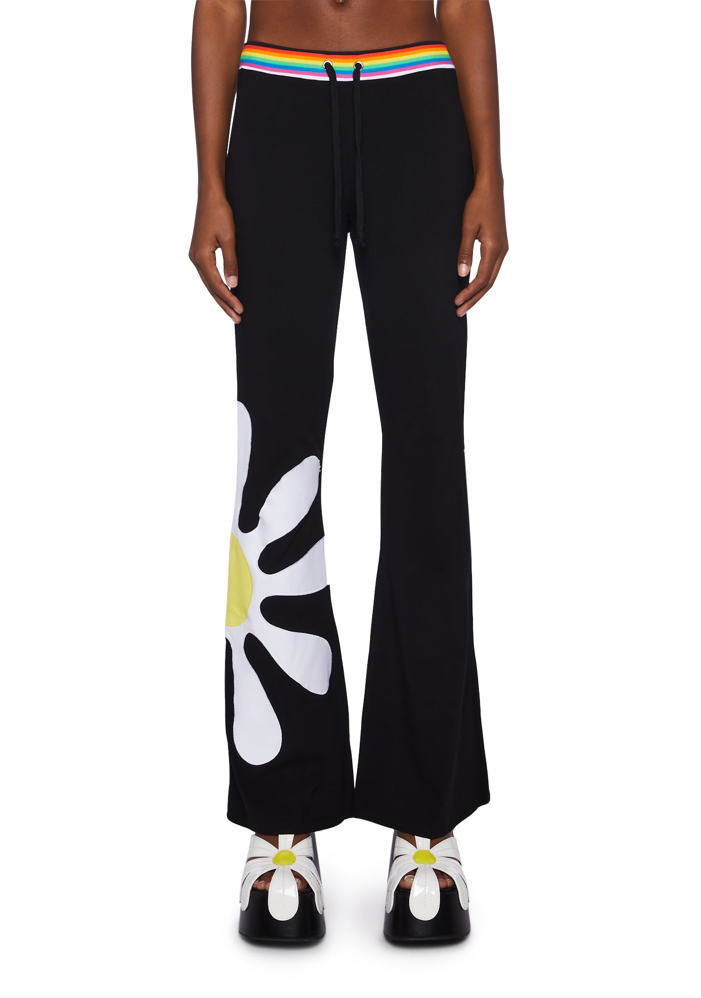 衝撃特価 Sweatpants Flare Floral Delia's - Kill Dolls – Black パンツ