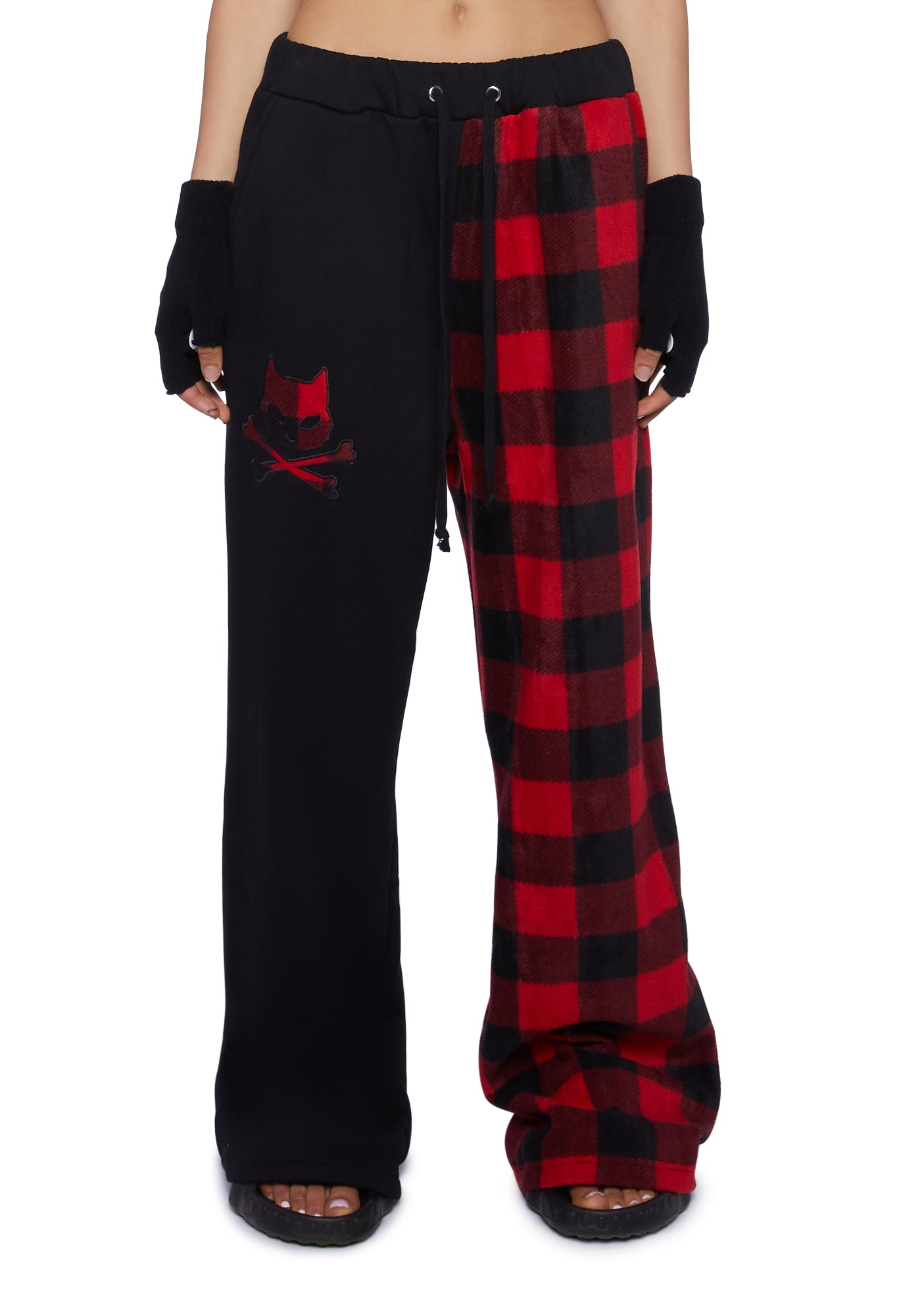 Black best sale plaid sweatpants