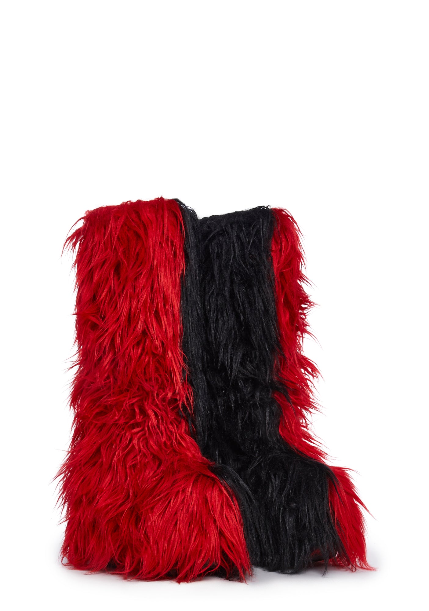 Maroon fur boots deals