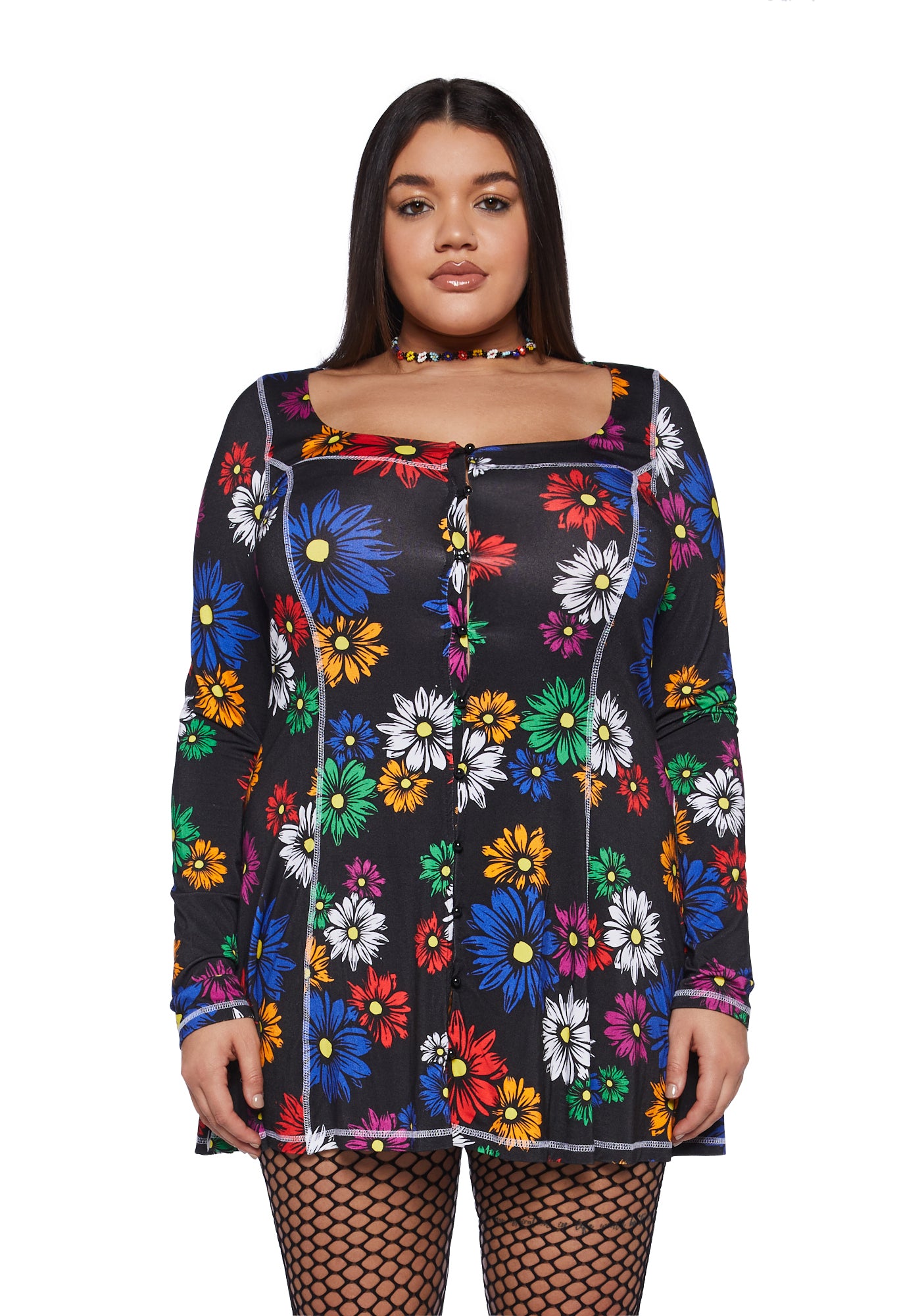 Plus Size Delia s Floral Mini Dress Multi