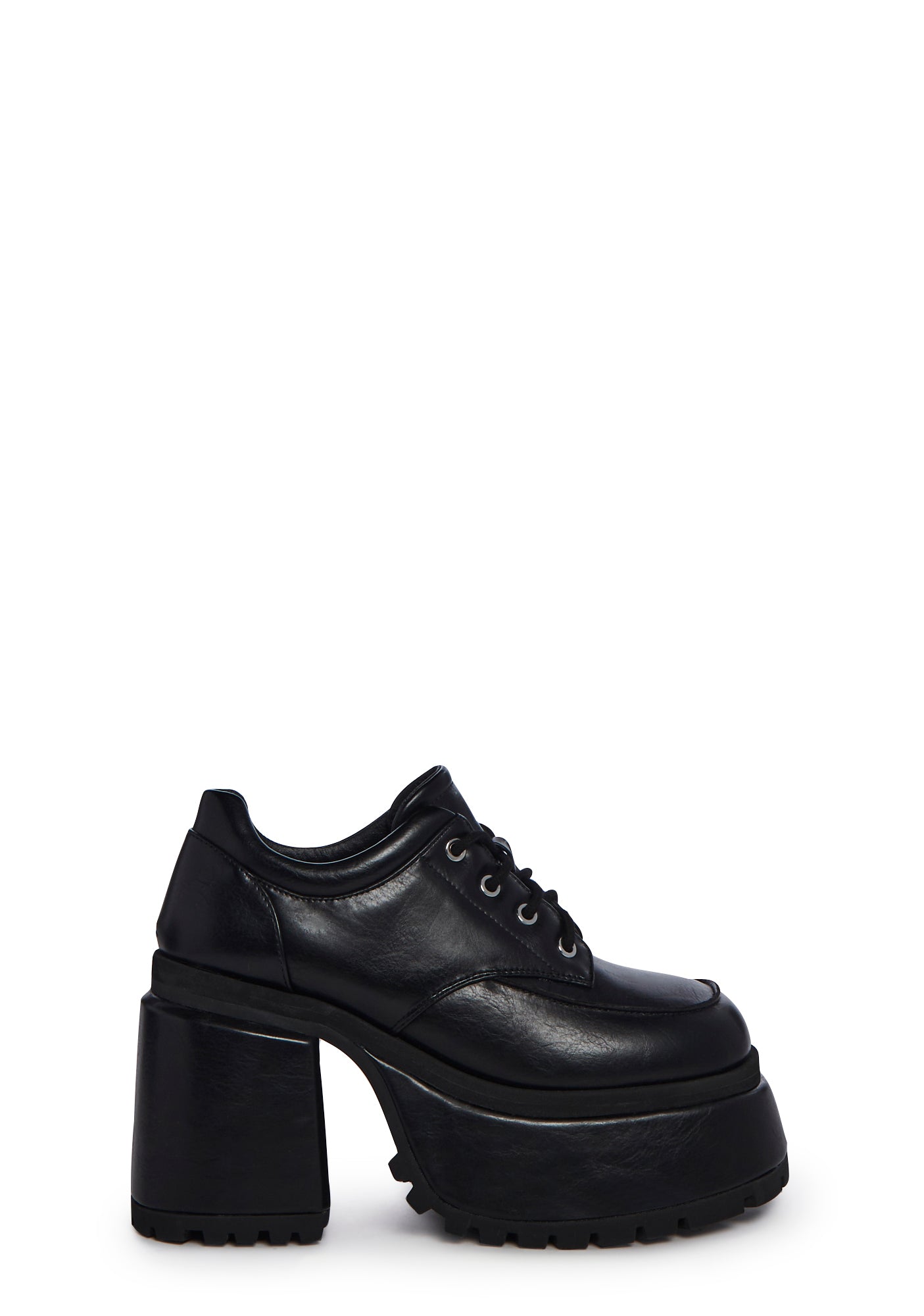Current Mood Vegan Leather Platform Oxfords Black Dolls Kill