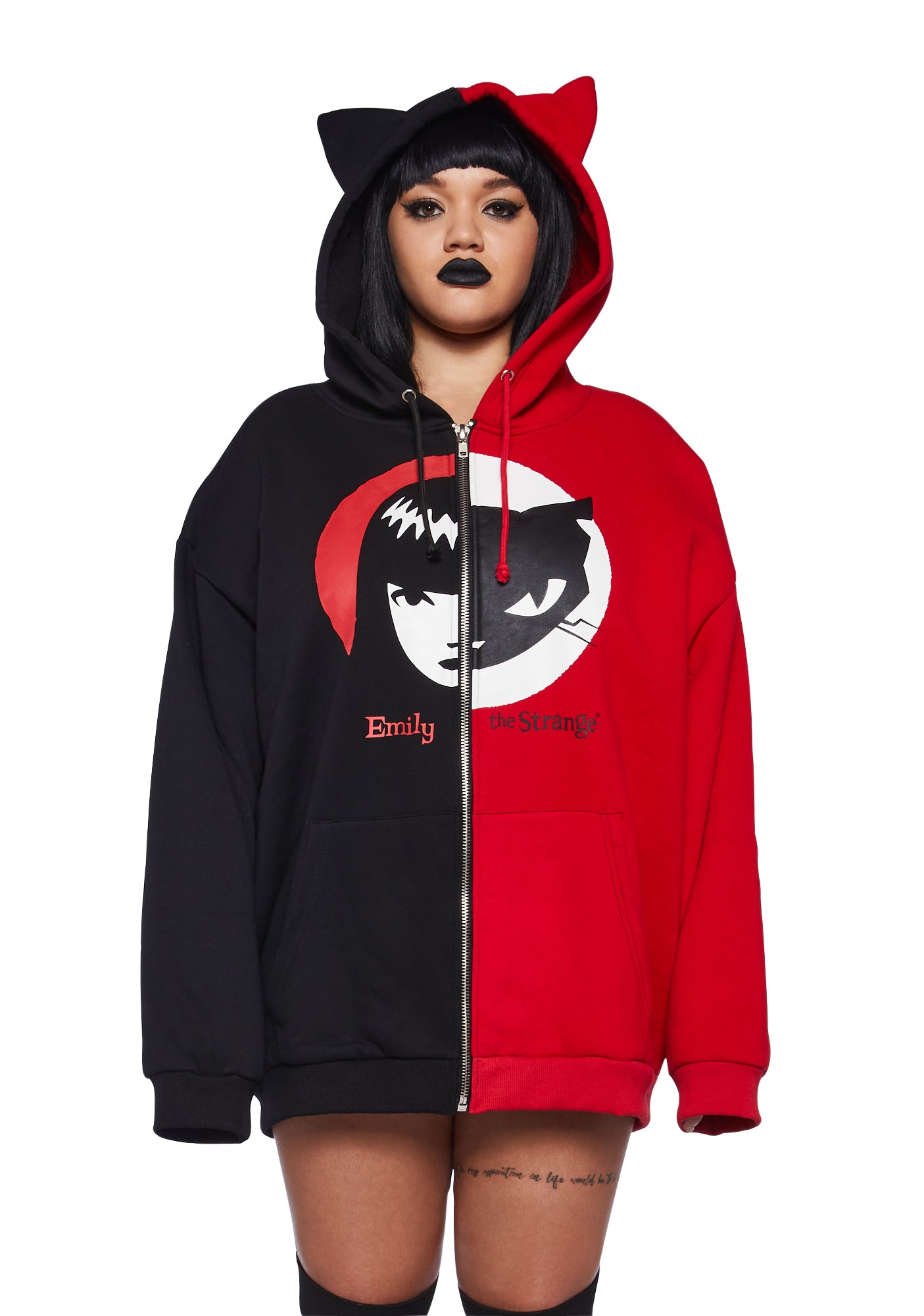 Red and black graphic hoodie clearance