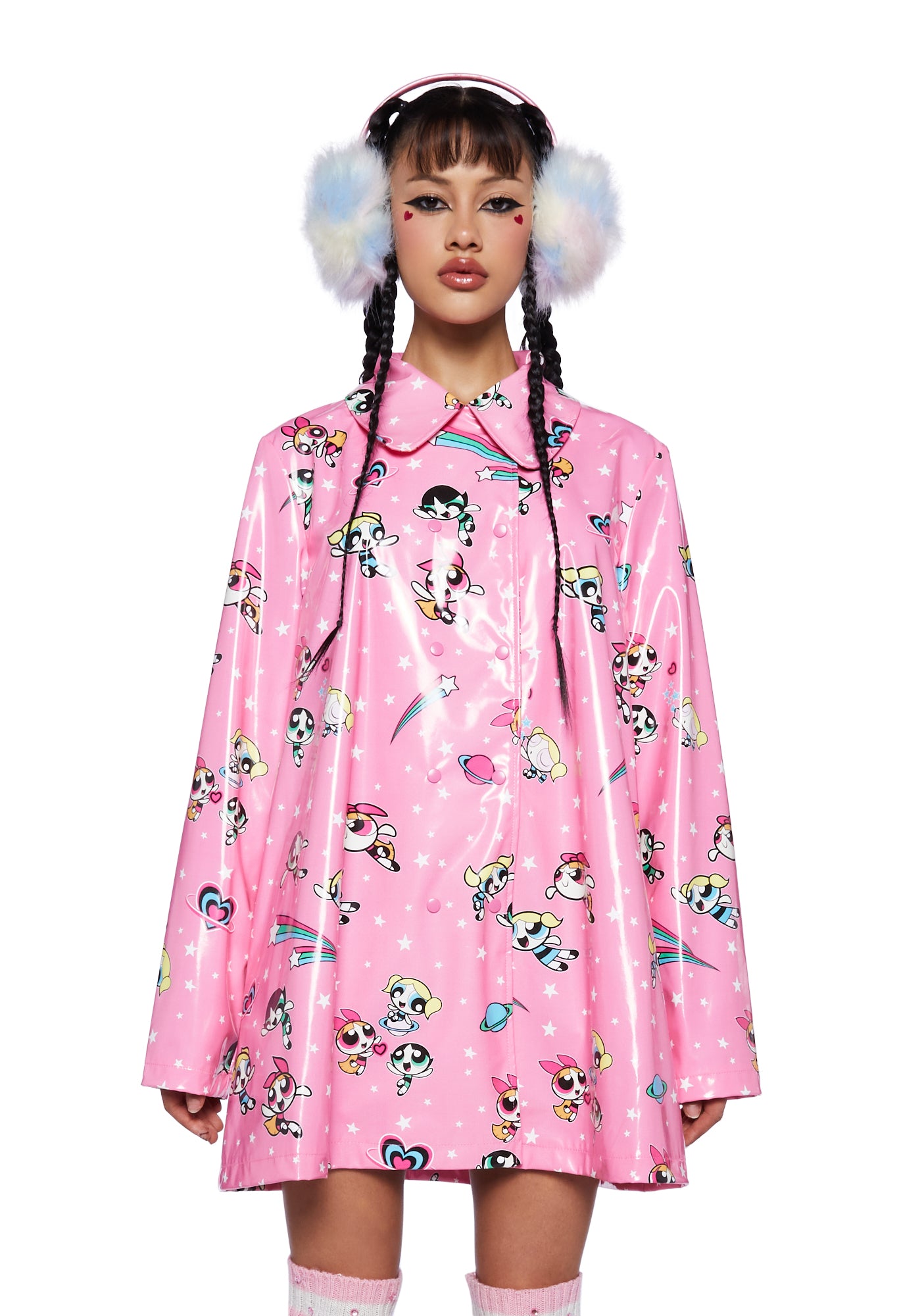 Vinyl top rain jacket