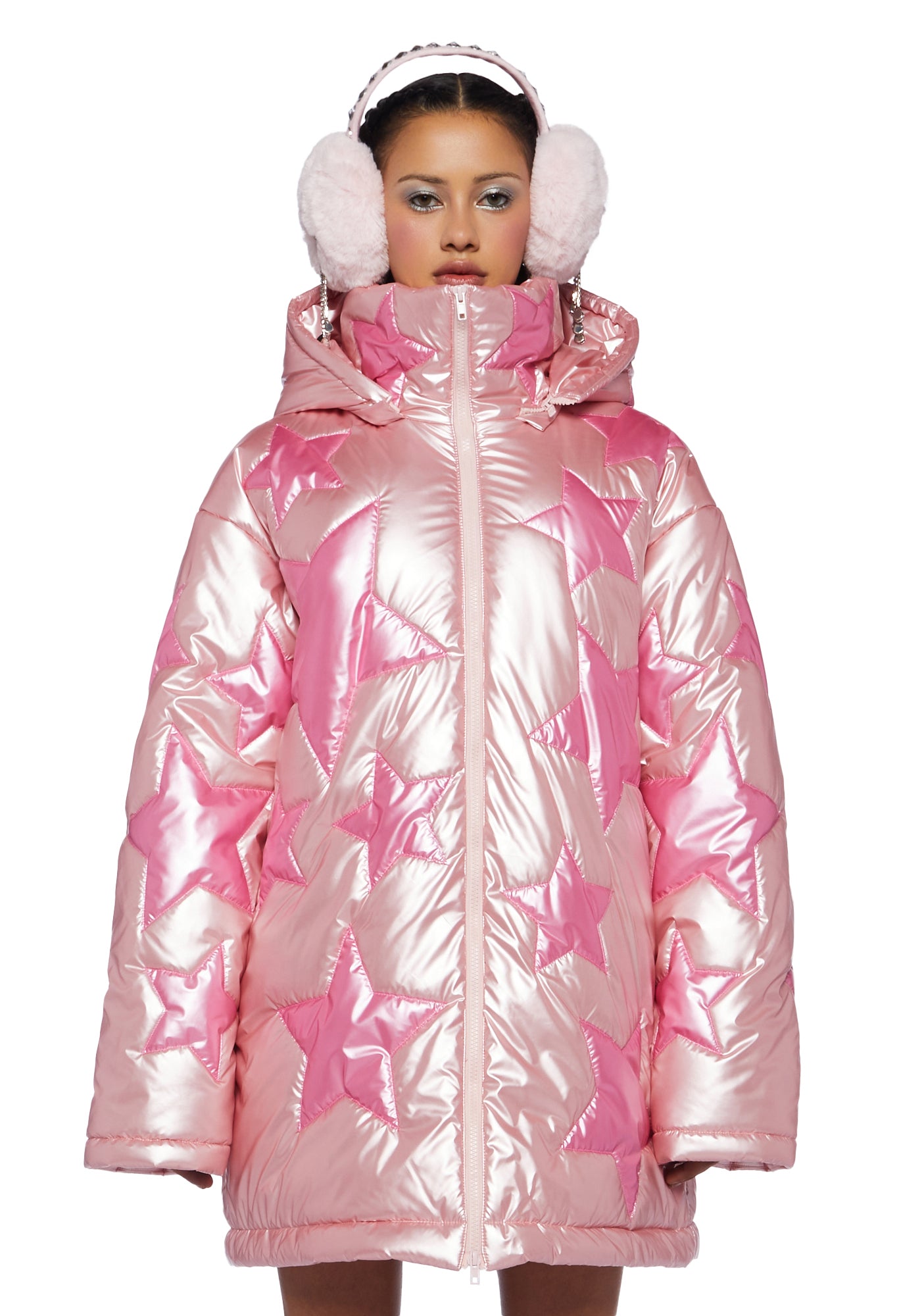 Club Exx Vinyl Puffer Jacket Pink Dolls Kill