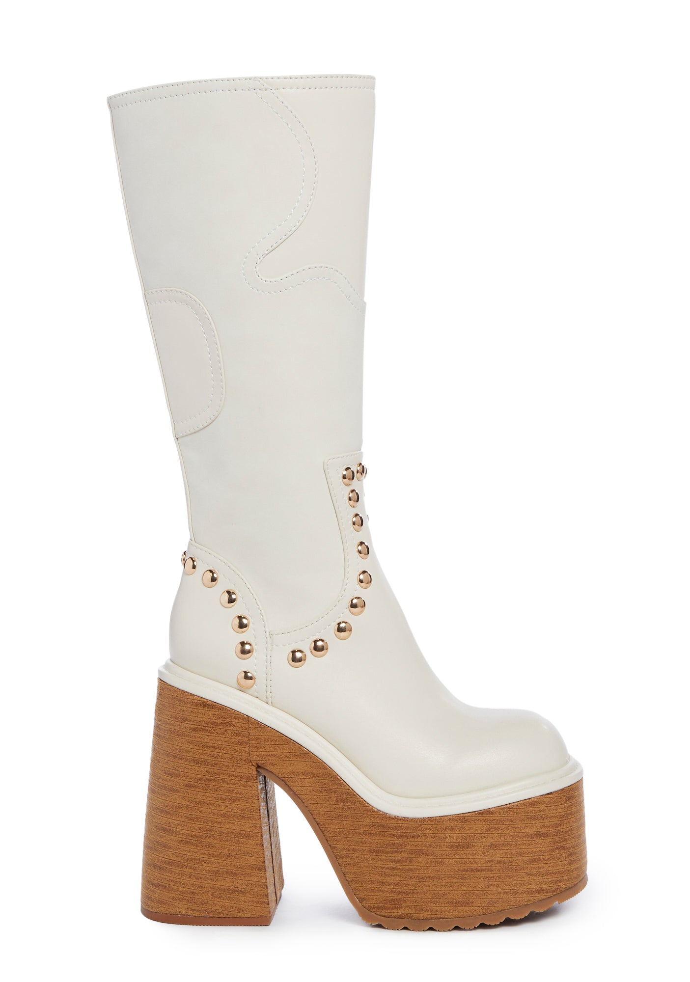 Dolls Kill x Bratz Platform Boots Off White