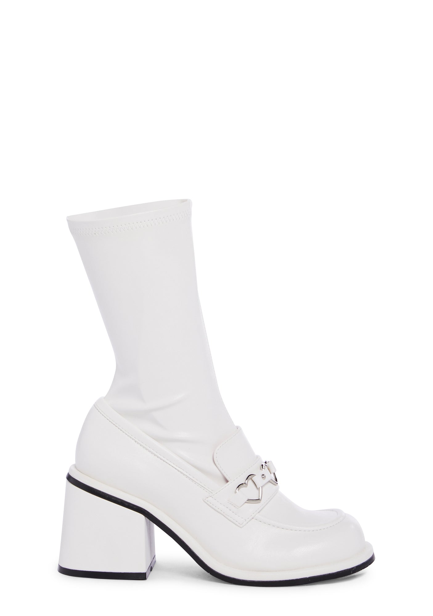 Sugar Thrillz Vegan Leather Loafer Boots With Zip Ups
