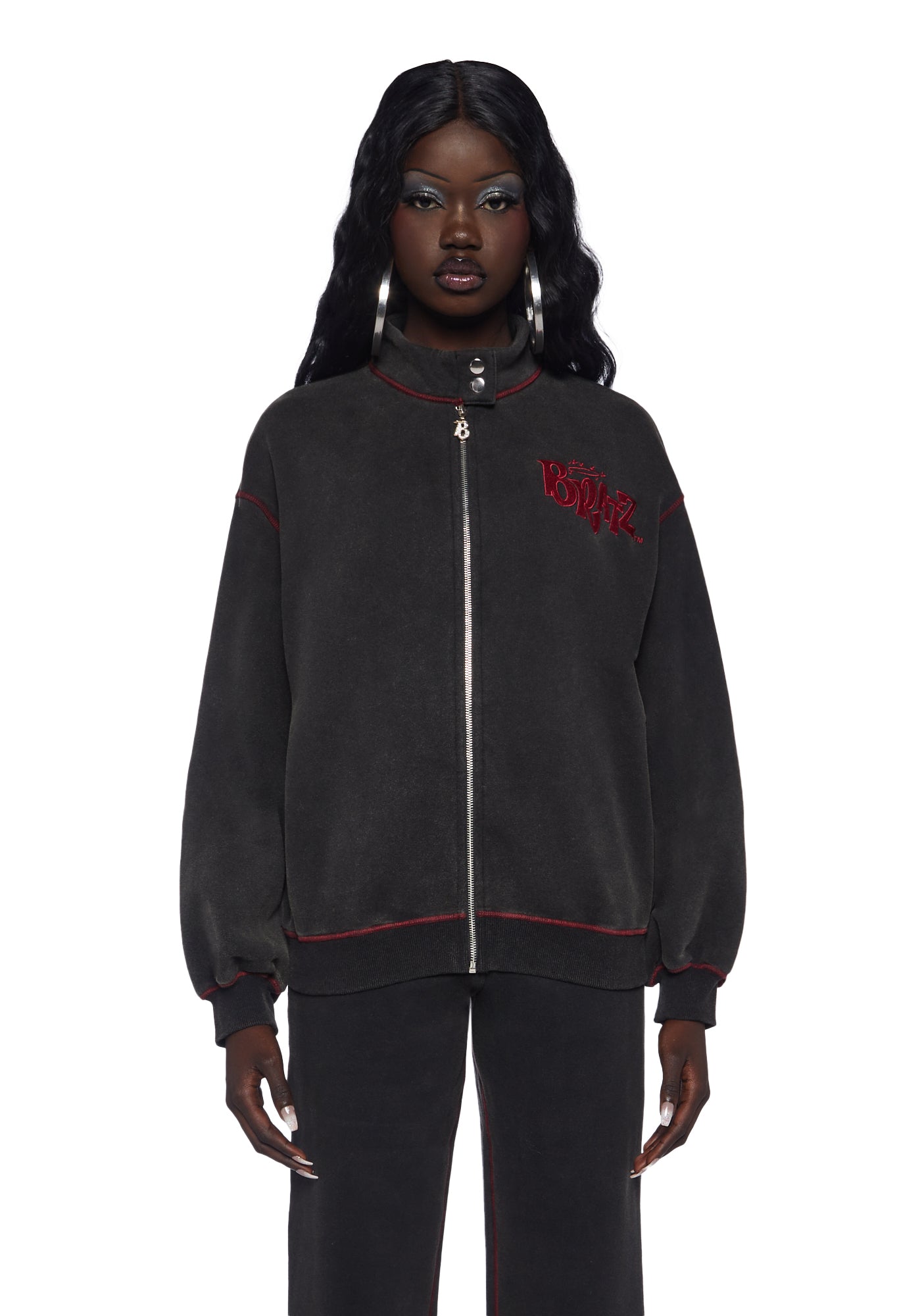 Dolls Kill x Bratz Zip Up Hoodie Black