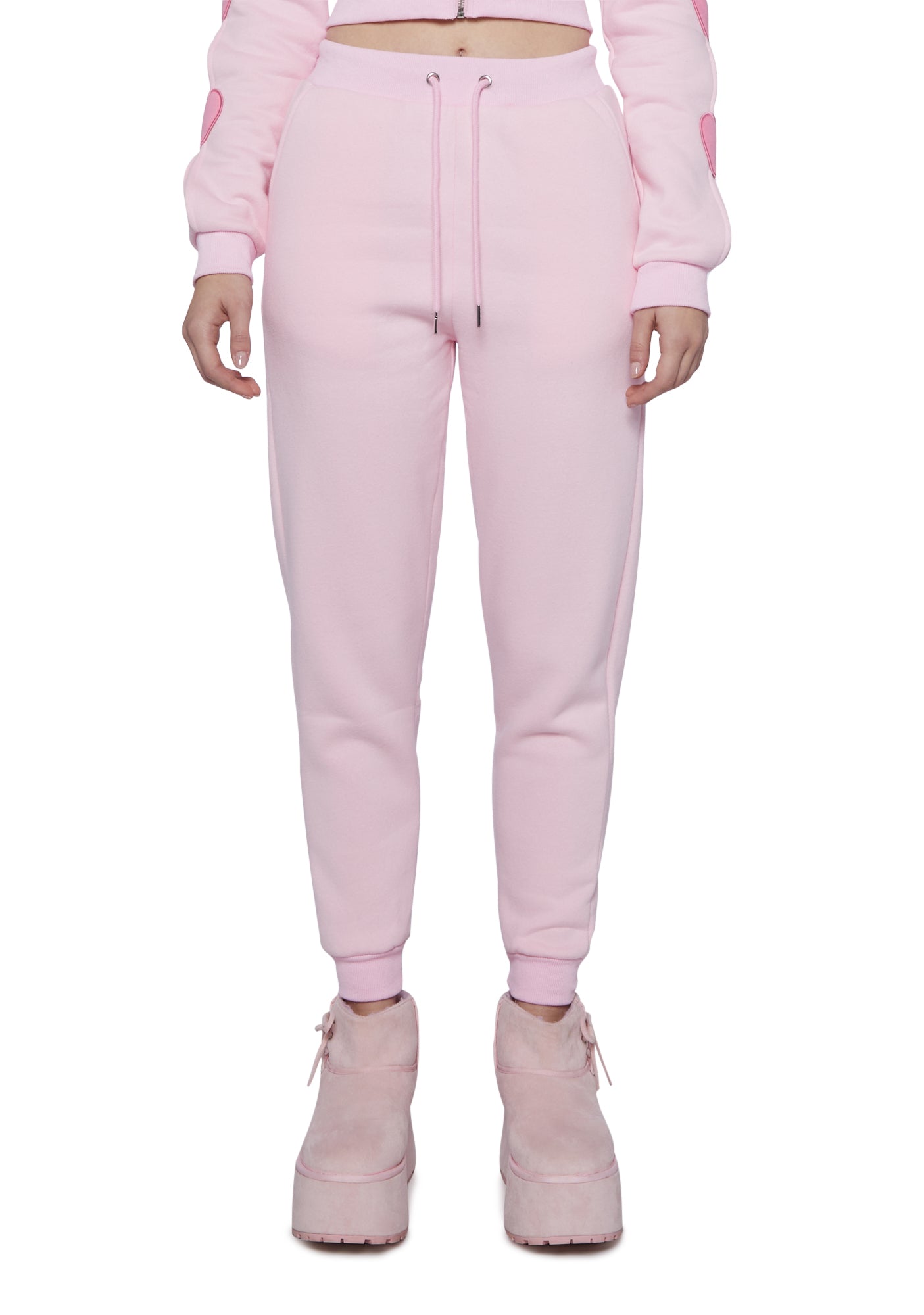 Sugar Thrillz Heart Shaped Pocket Jogger Sweatpants - Pink – Dolls