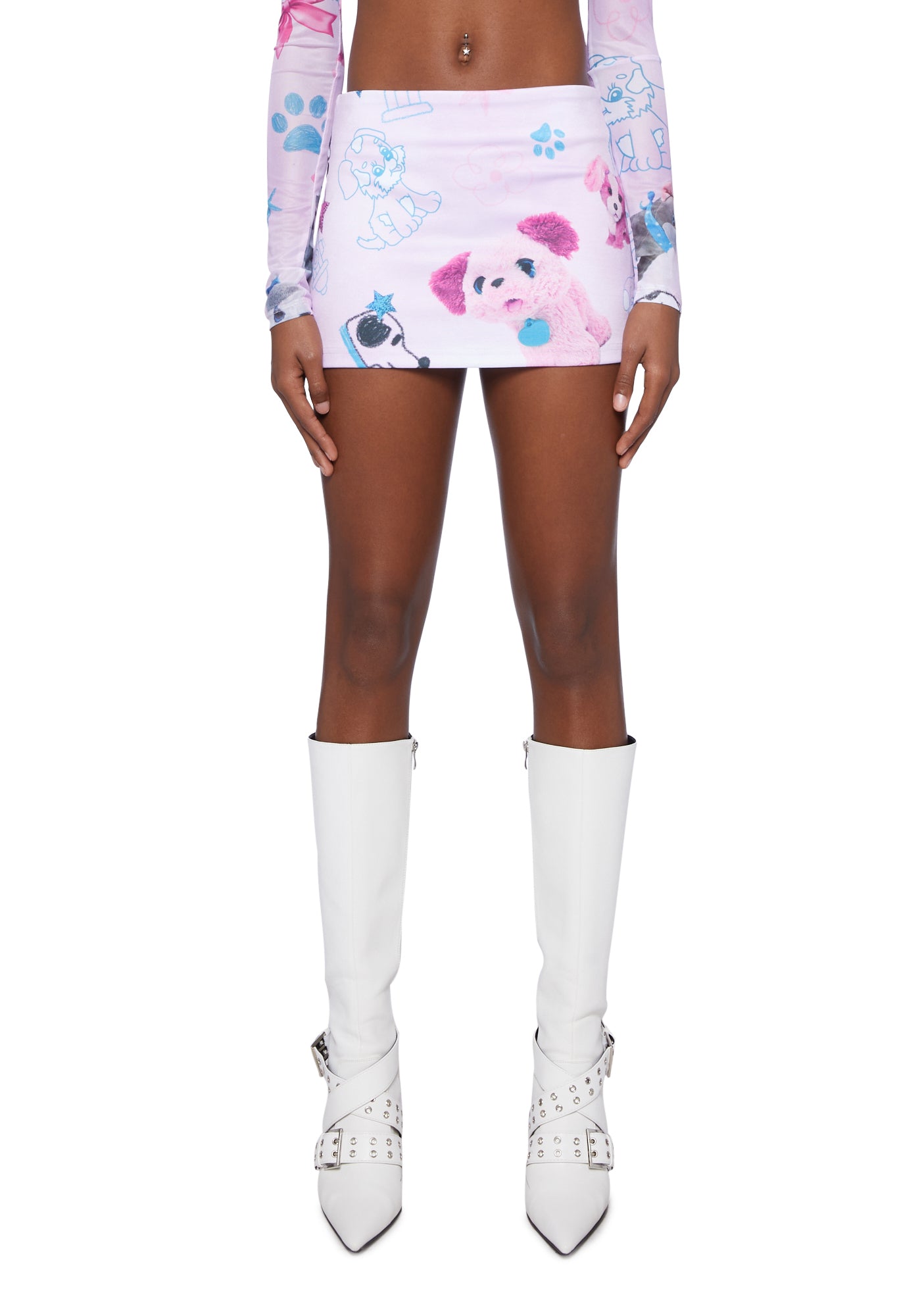 Generation Kiss Doggy Plushie Mini Skirt - Multi – Dolls Kill