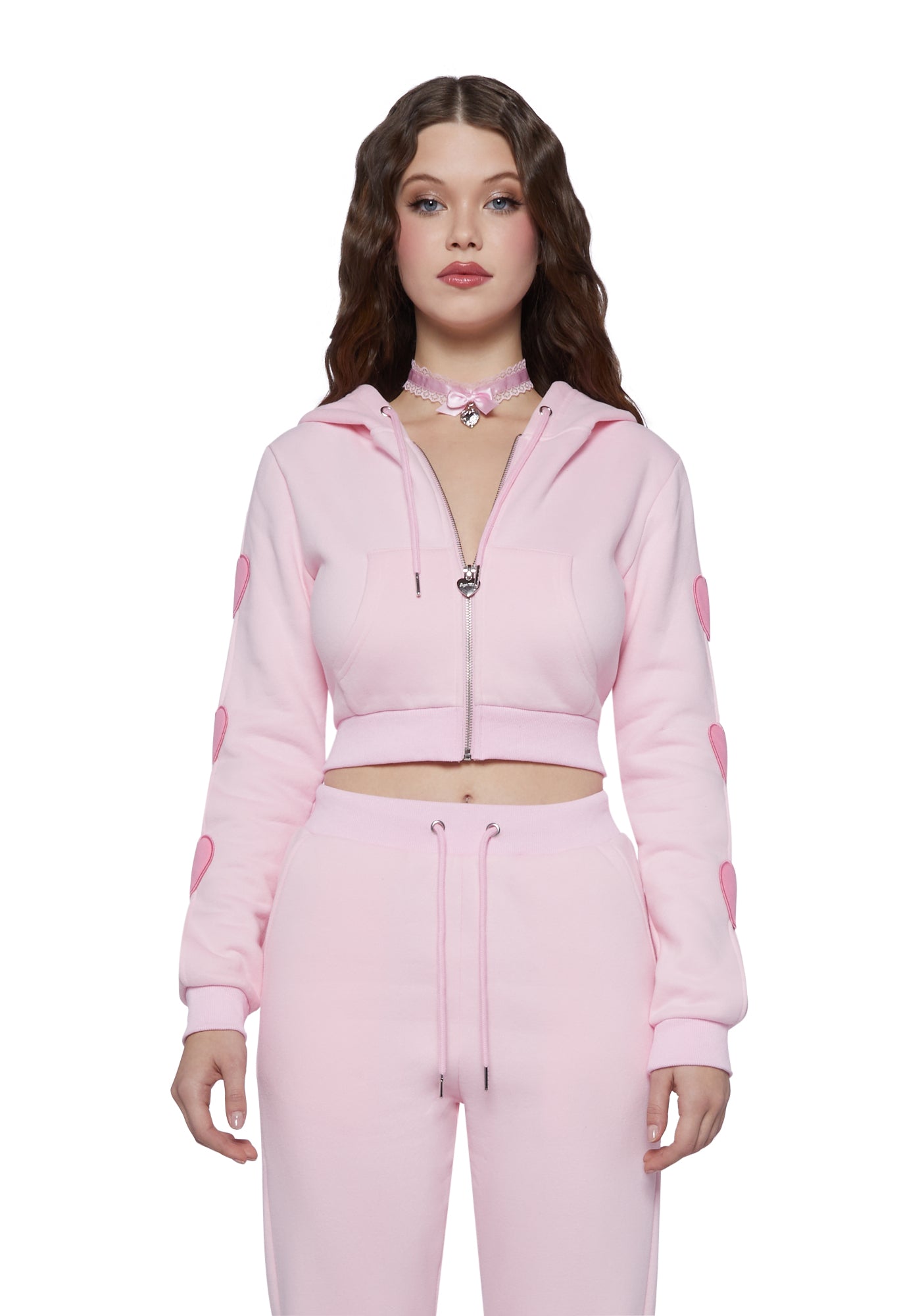 Sugar Thrillz Heart Cut Out Fleece Hoodie Pink – Dolls Kill