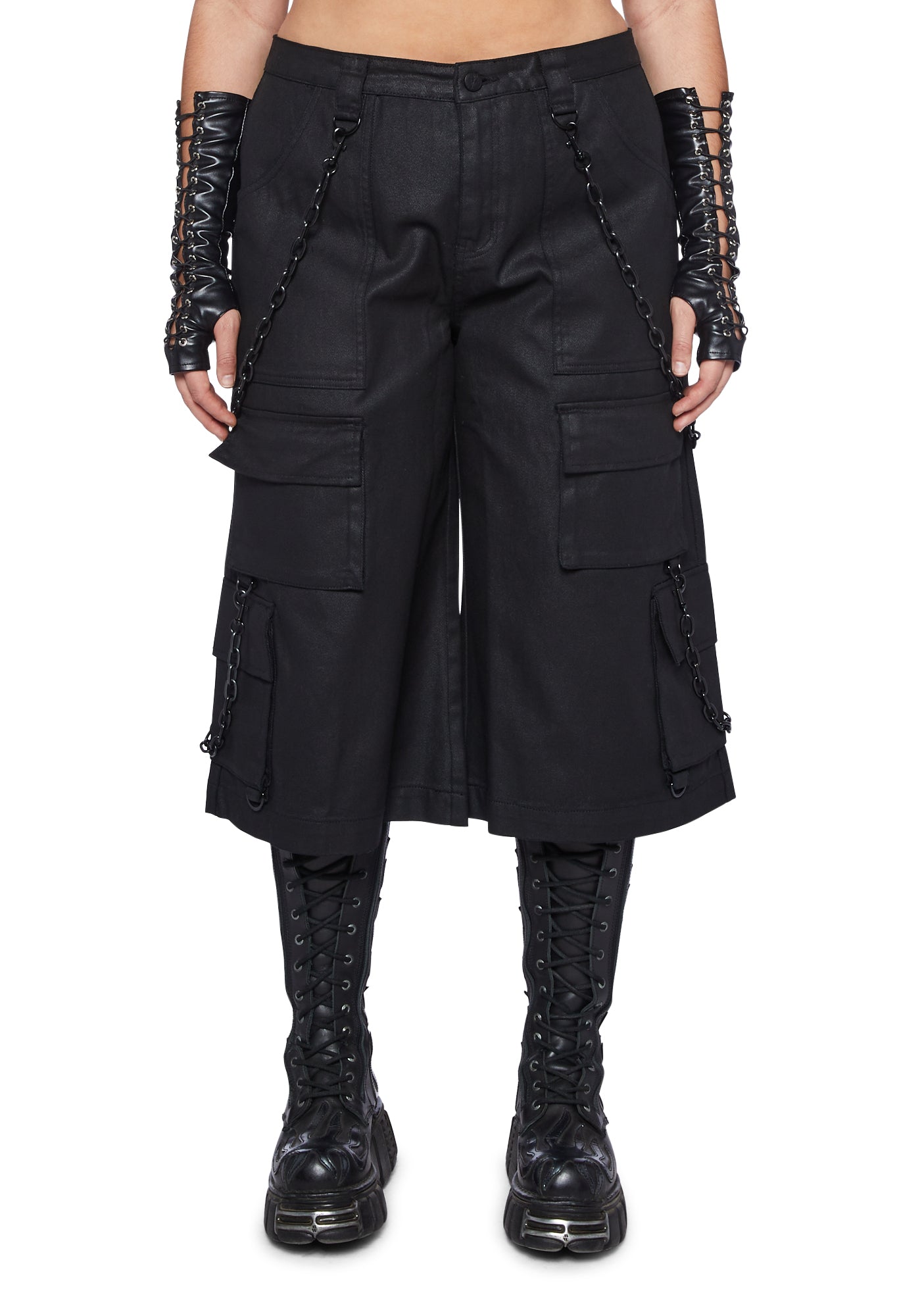 Plus size cargo pants with chain store