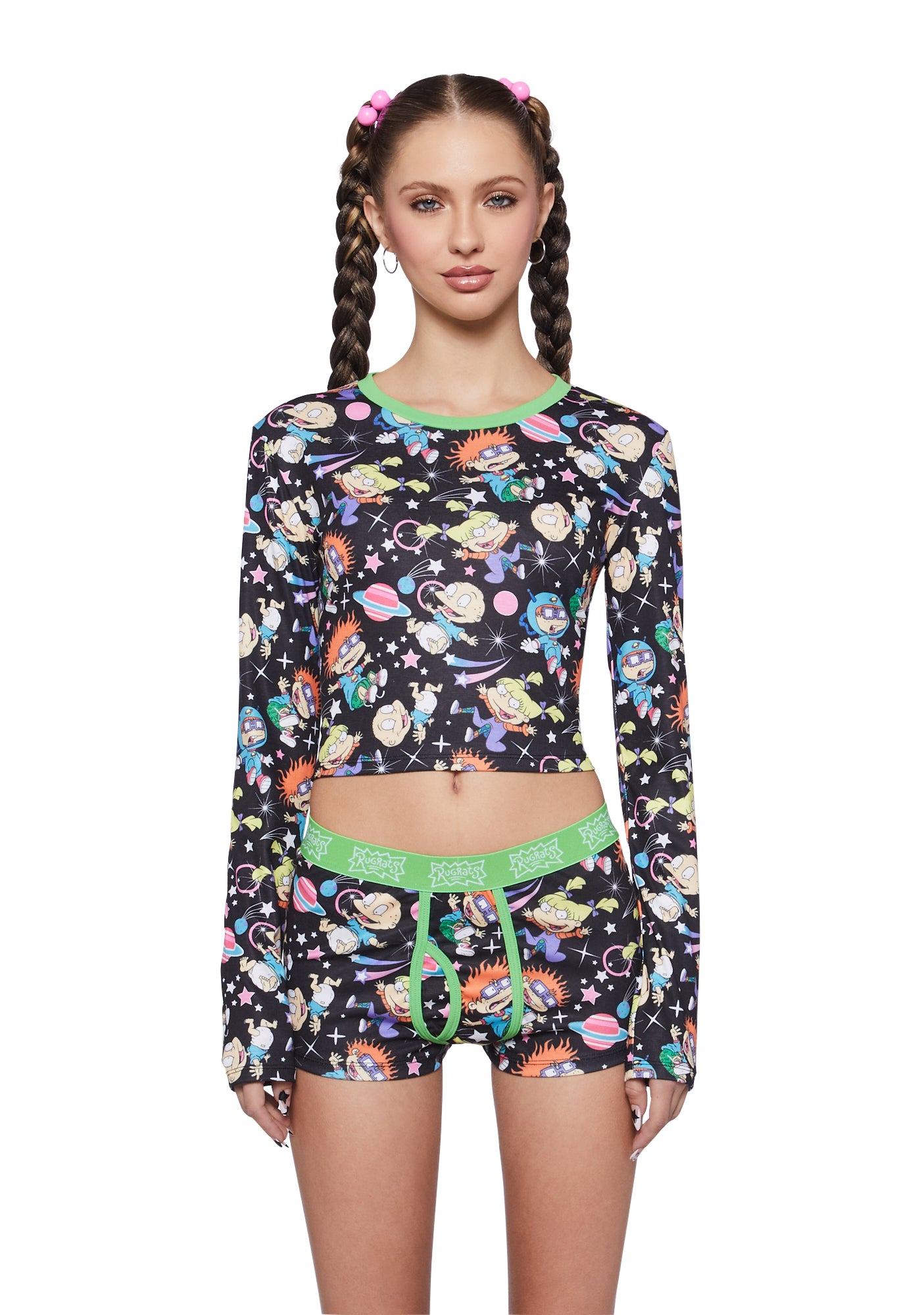 Dolls Kill X Rugrats Pajama Set Black