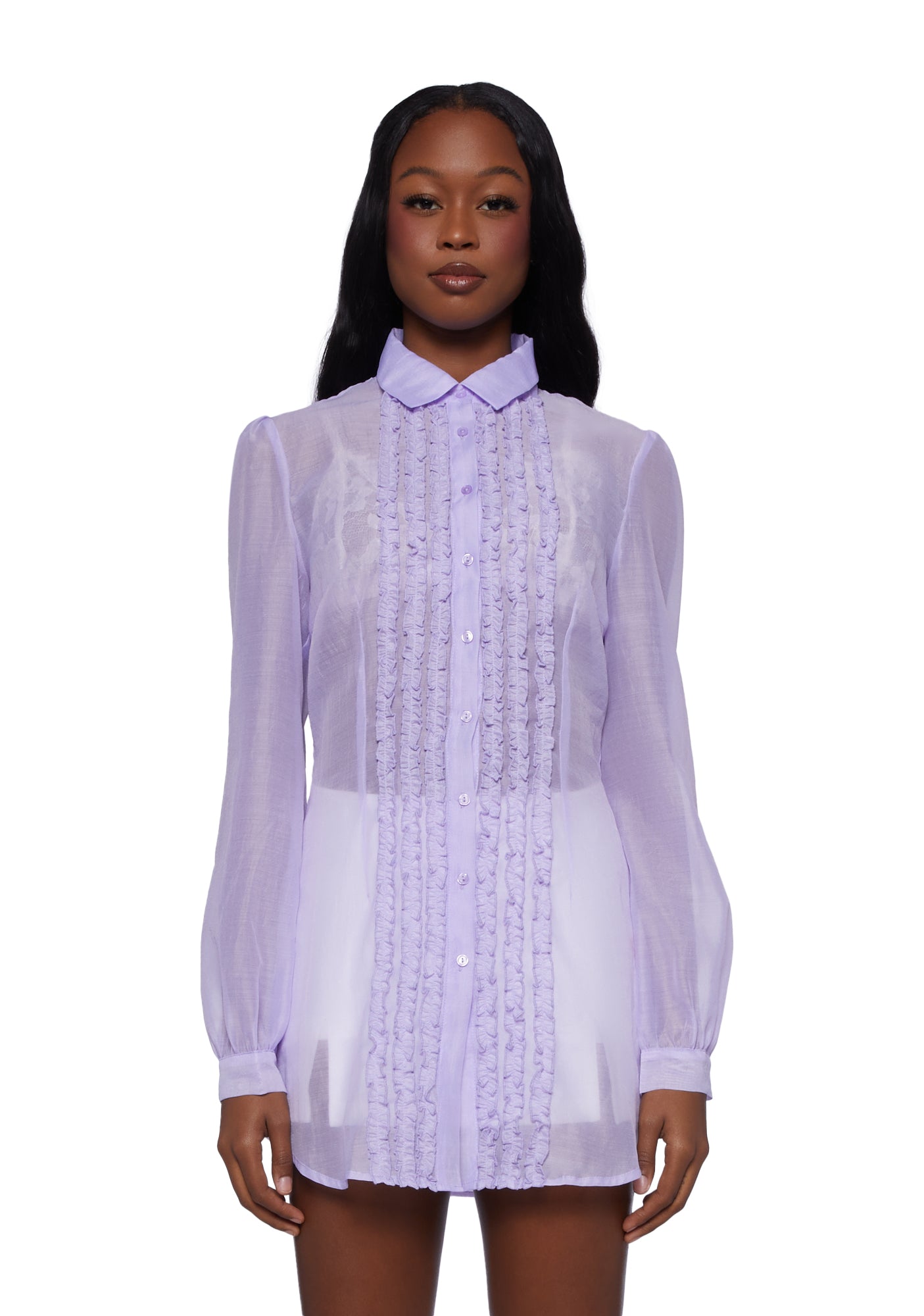 Lavender sheer top deals