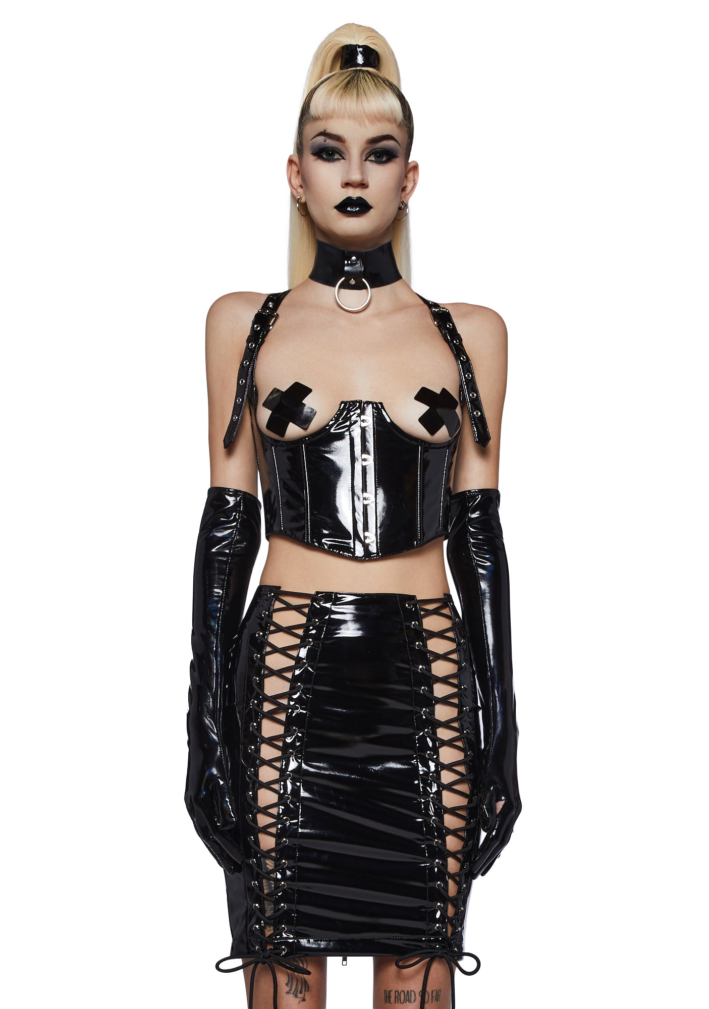 Vinyl underbust skirt discount
