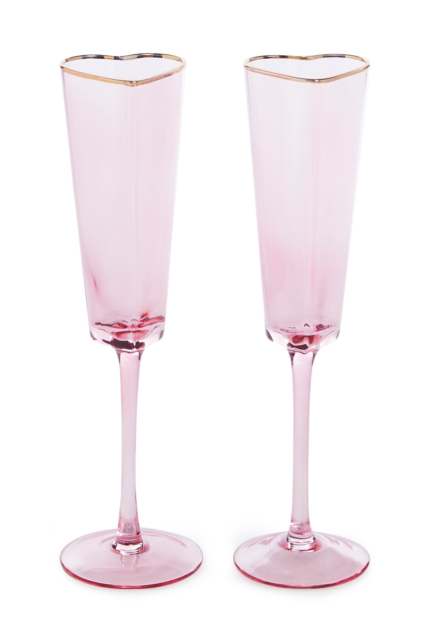 Dolls Home Heart Shaped Champagne Glasses Pink Dolls Kill