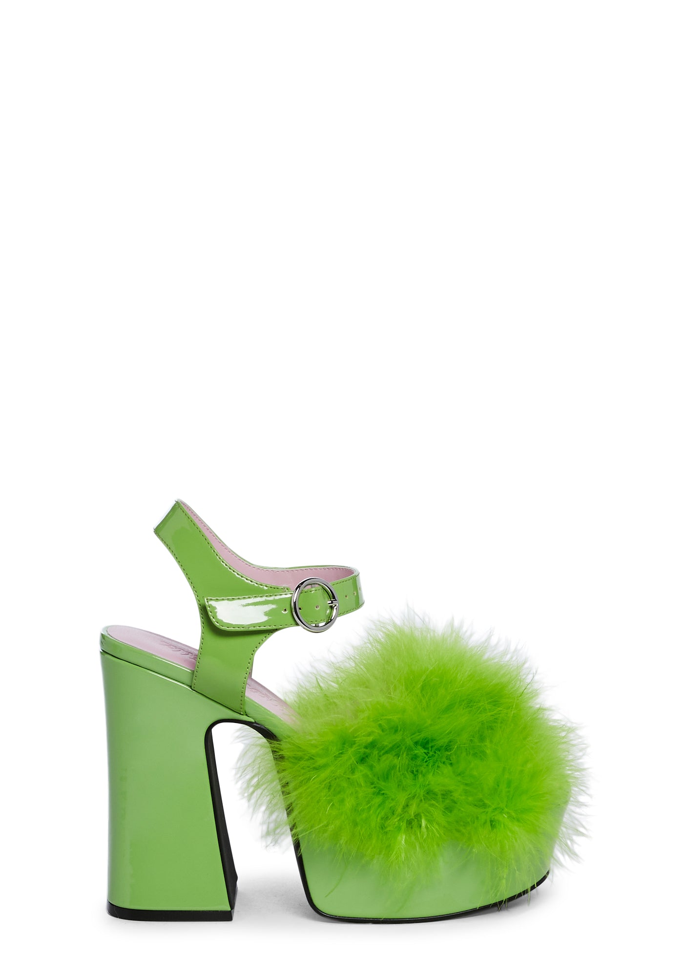 Lime green fur heels discount