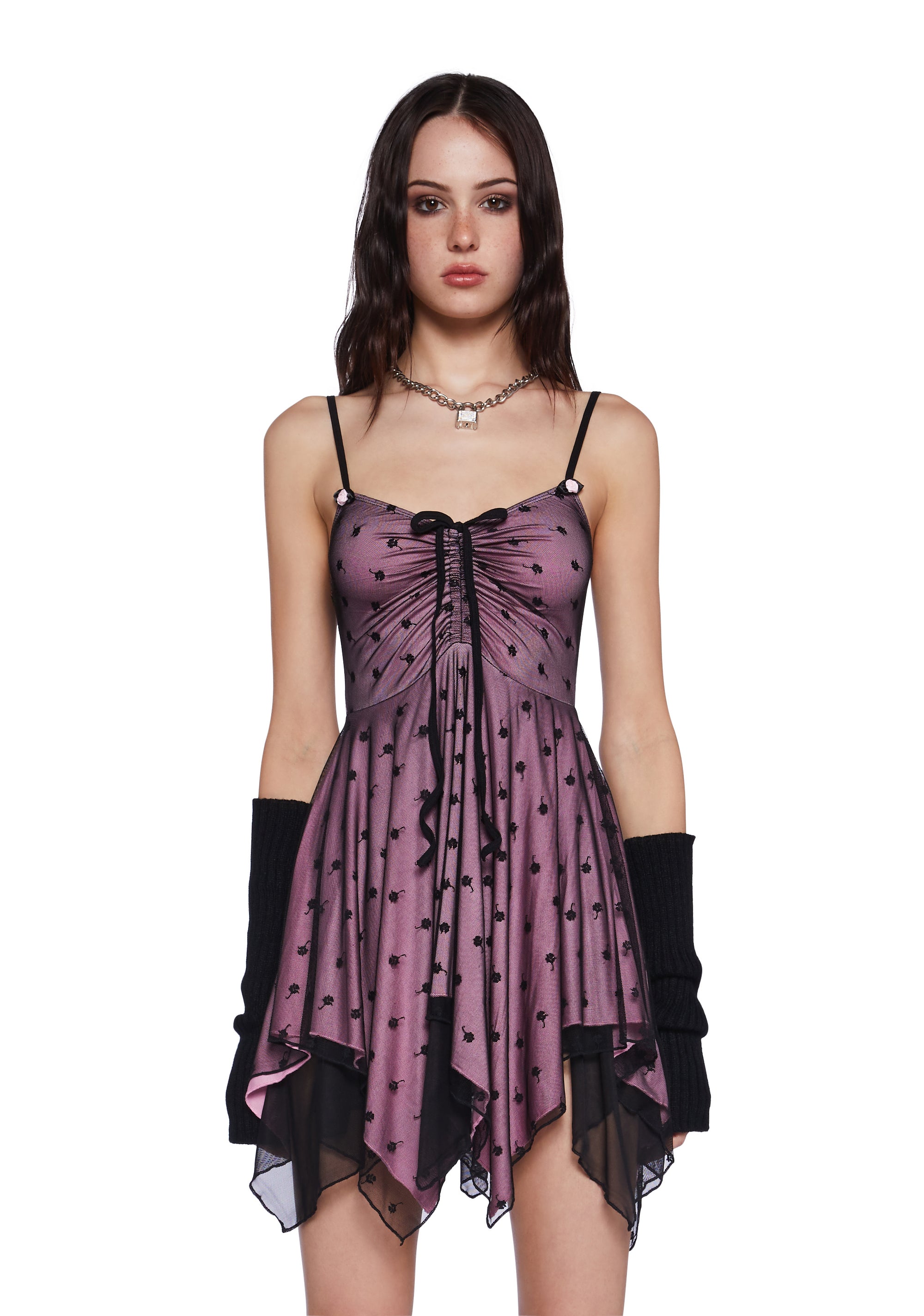 Current Mood Mesh Overlay Mini Dress - Pink Current Mood Mesh Overlay Mini Dress - Pink