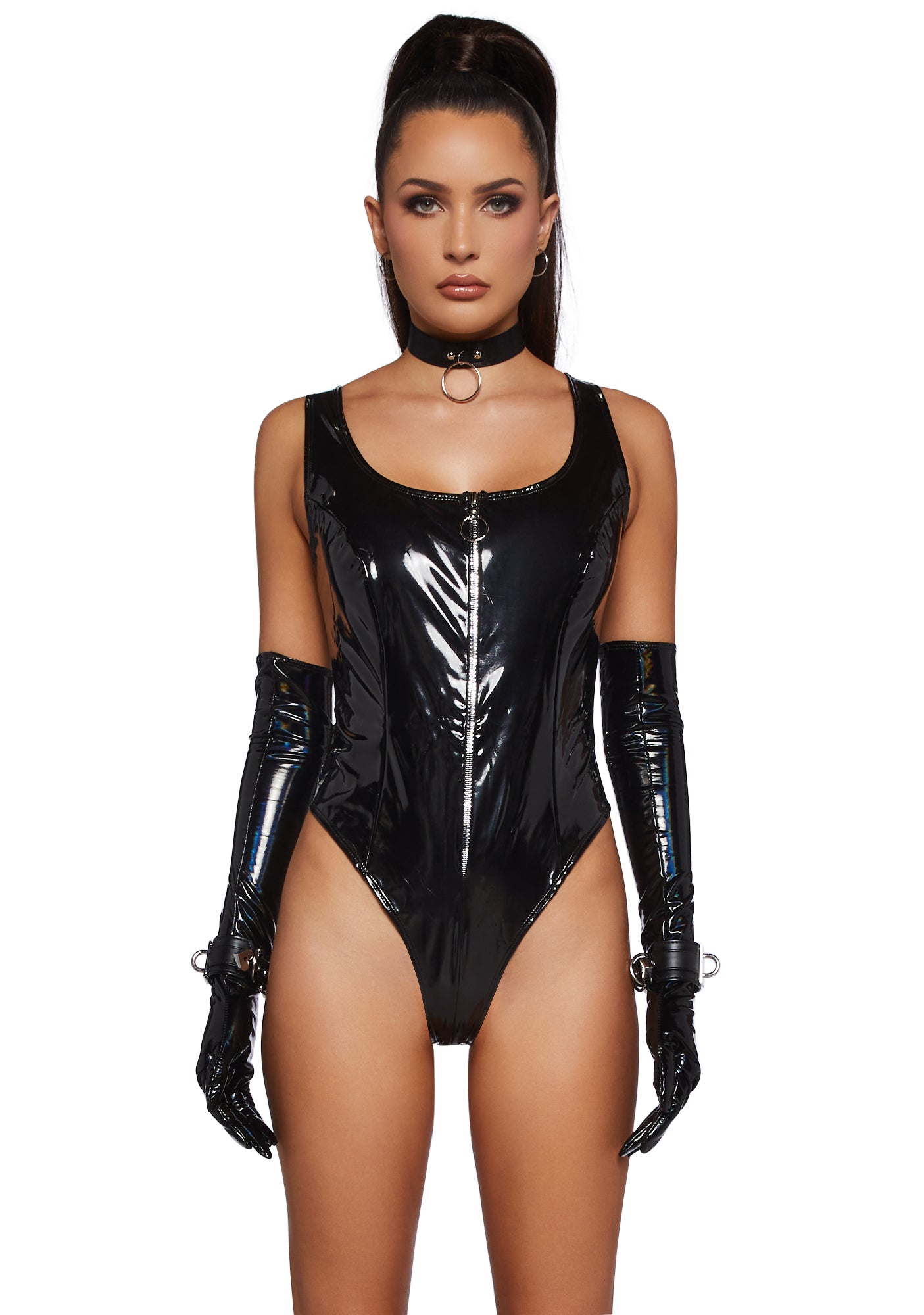 Latex Bodysuit Sexy Valentines Day - Black  Dolls Kill