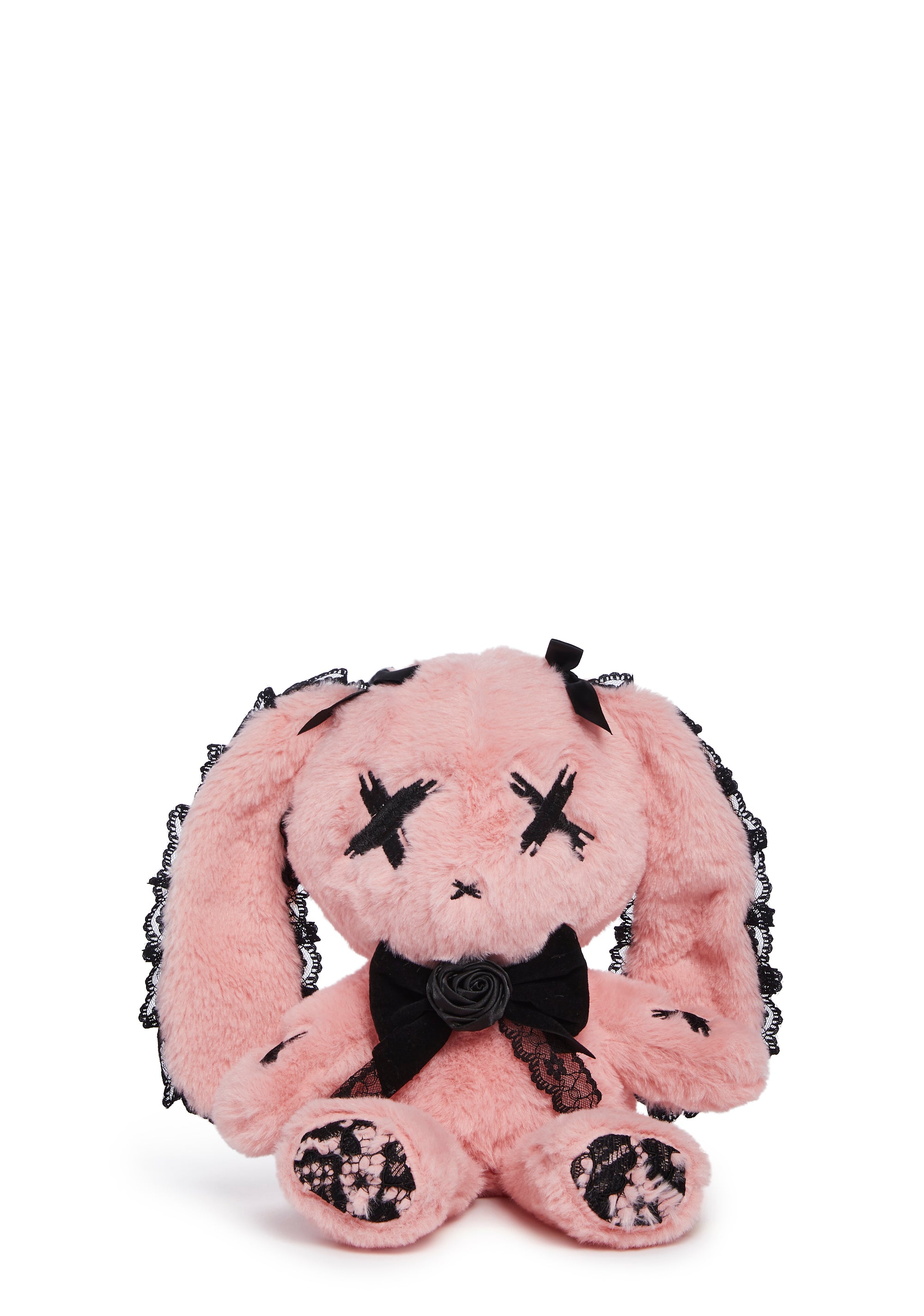 Widow Faux Fur Lace Bunny Plushie - Pink – Dolls Kill