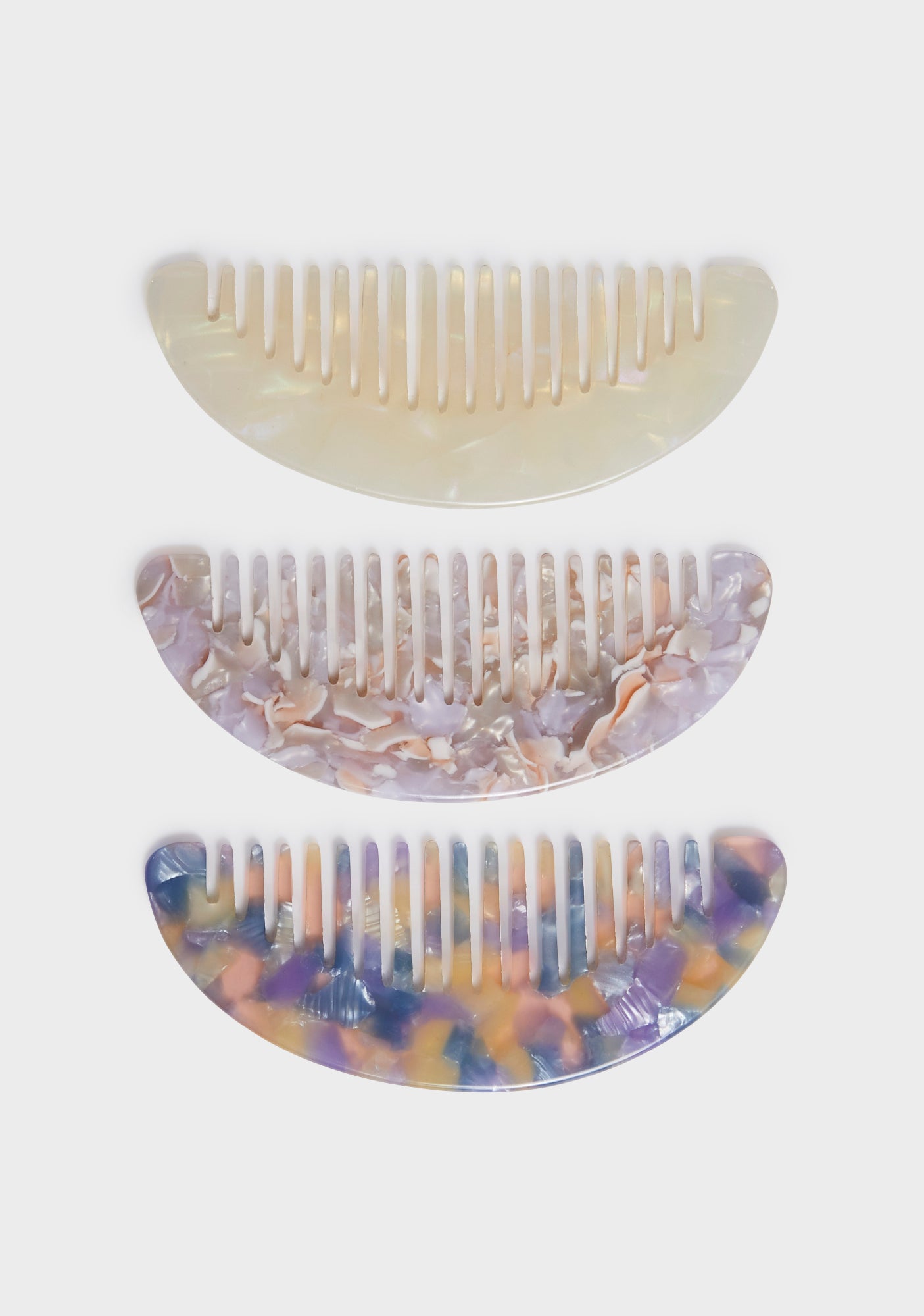 3 Pack Mini Hair Combs Multi Dolls Kill