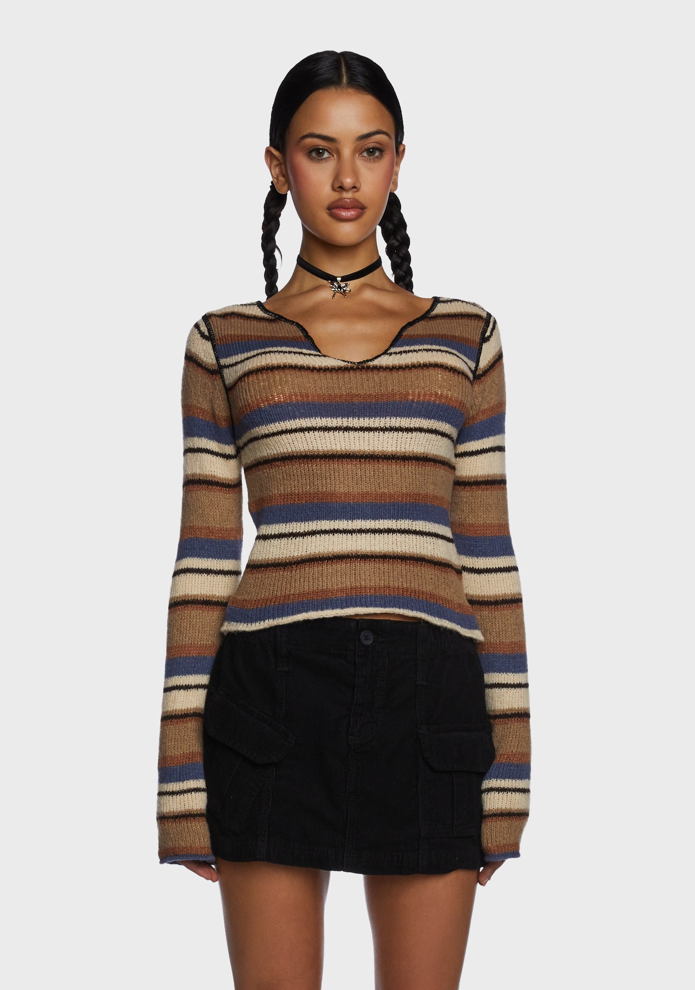 Flute Sleeve Knit Jumper Dolls Kill