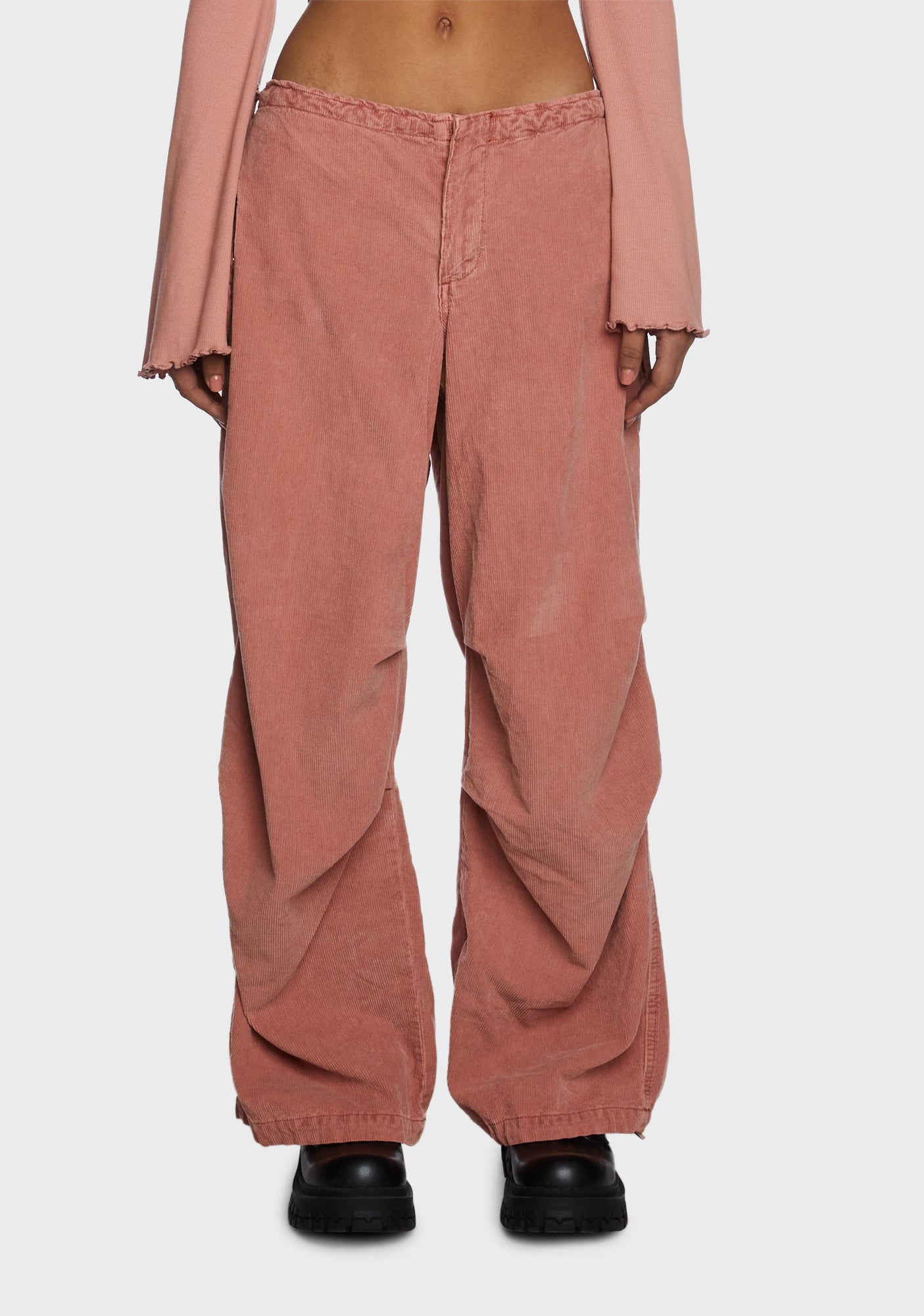 BDG Corduroy Baggy Tech Pants Pink