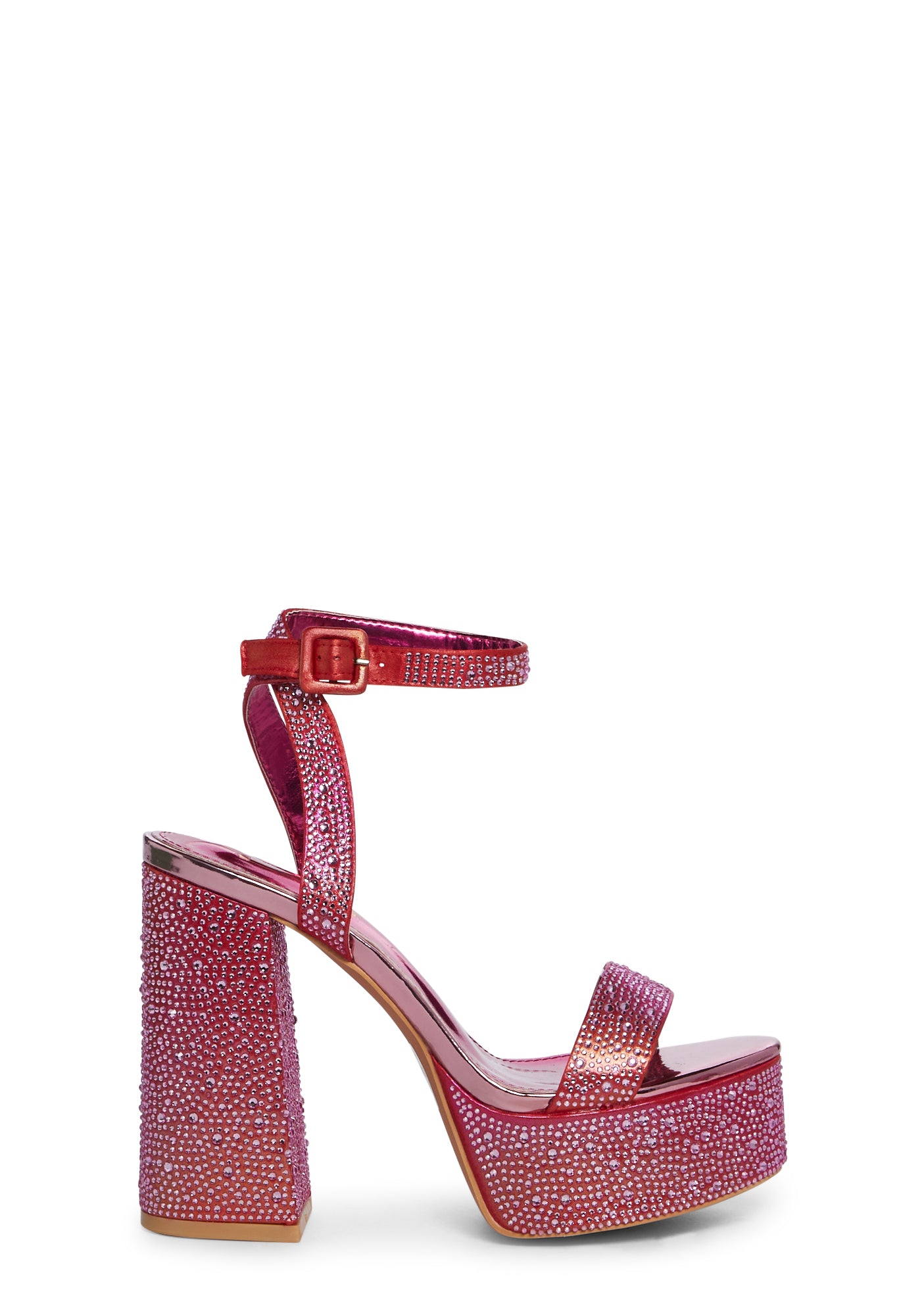 dusty pink block heels