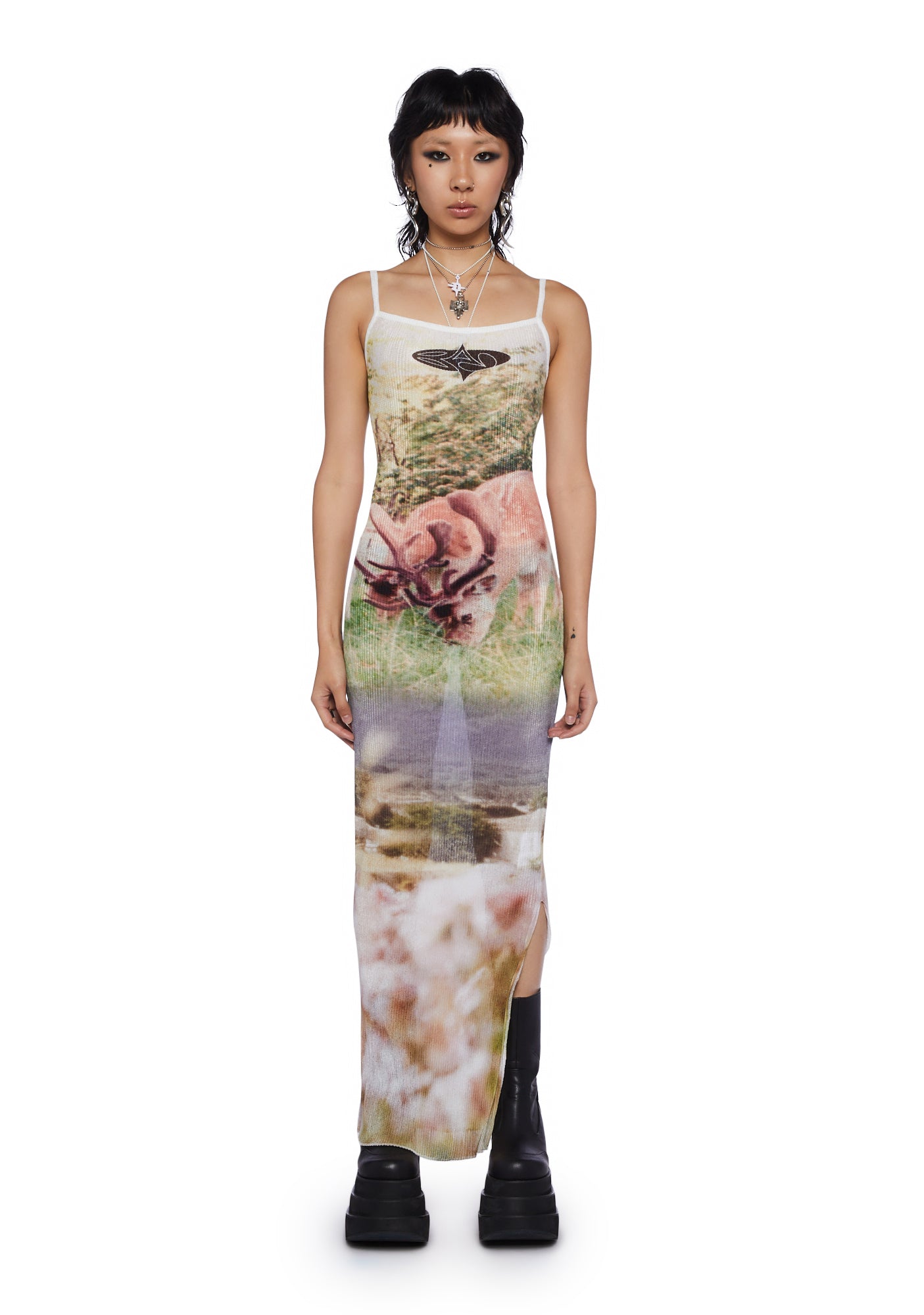 Basic Pleasure Mode Cami Maxi Dress- Multi – Dolls Kill